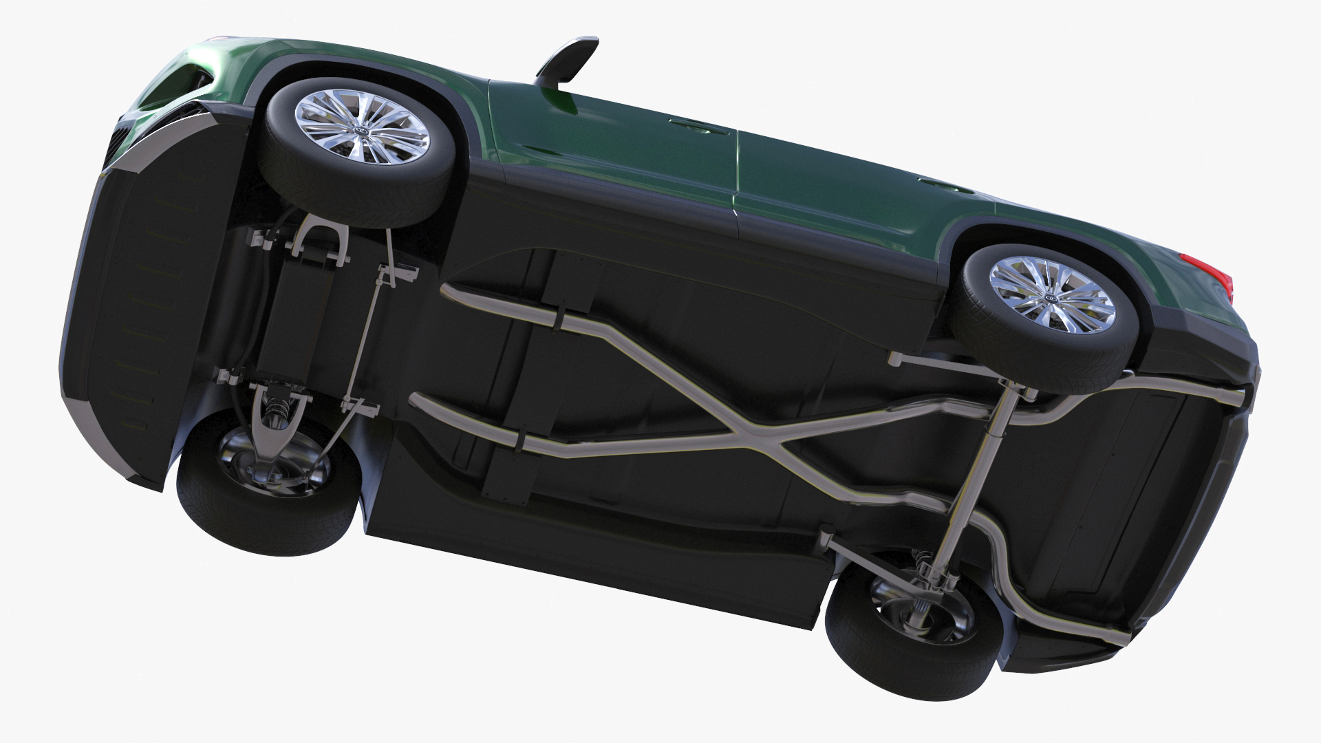 Generic SUV Car Green Colored 3D model