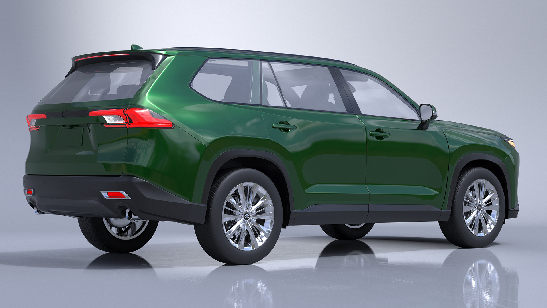 Generic SUV Car Green Colored 3D model