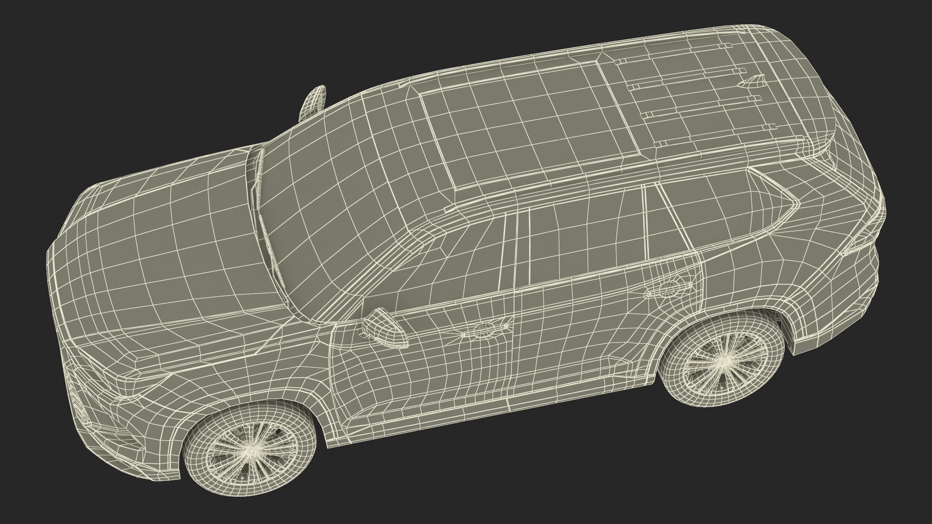 Generic SUV Car Green Colored 3D model