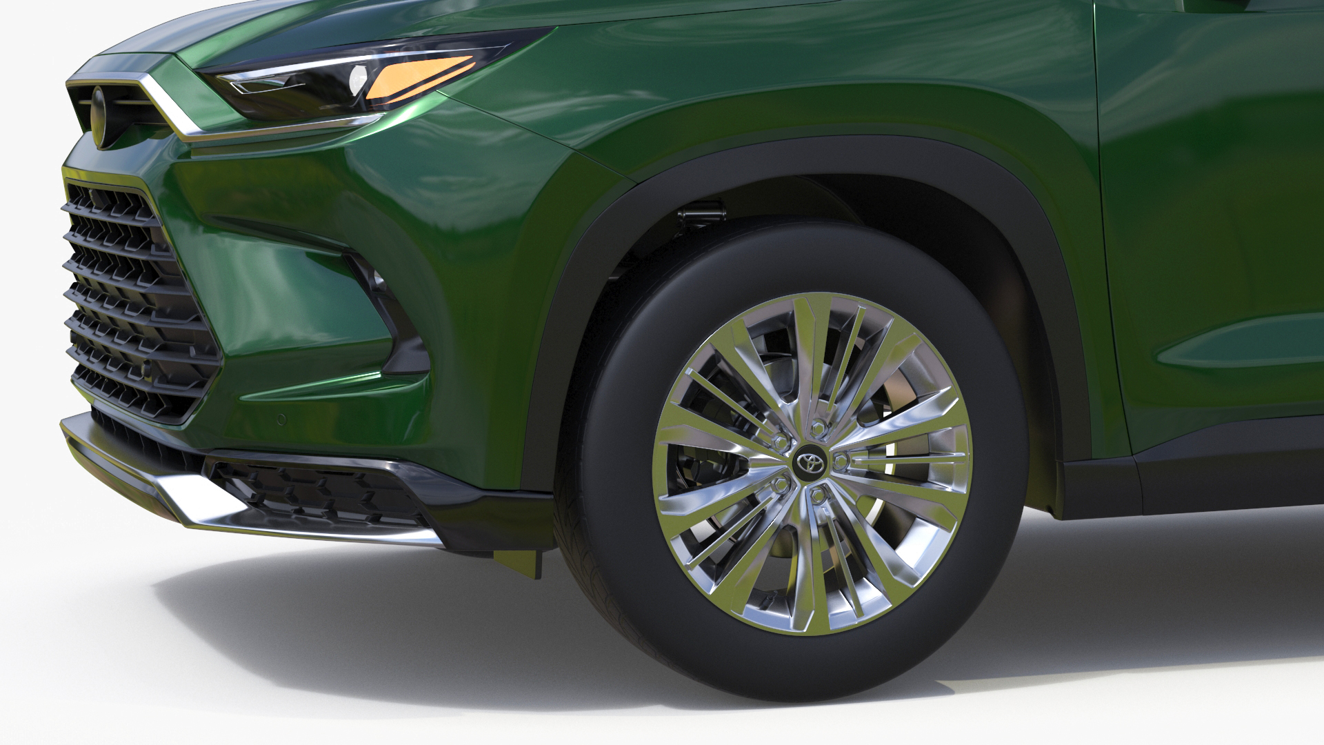 Generic SUV Car Green Colored 3D model