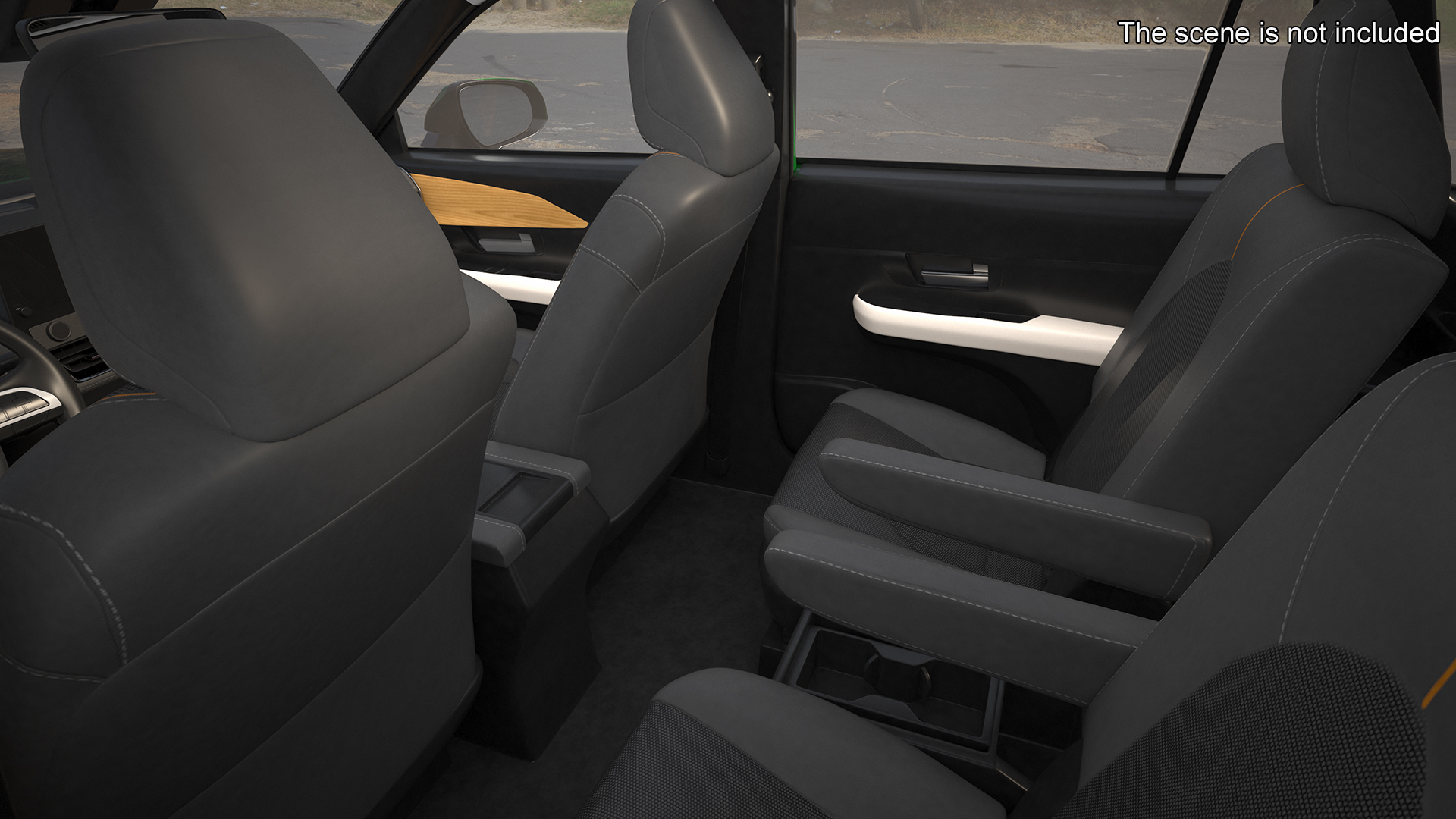 Generic SUV Car Green Colored 3D model
