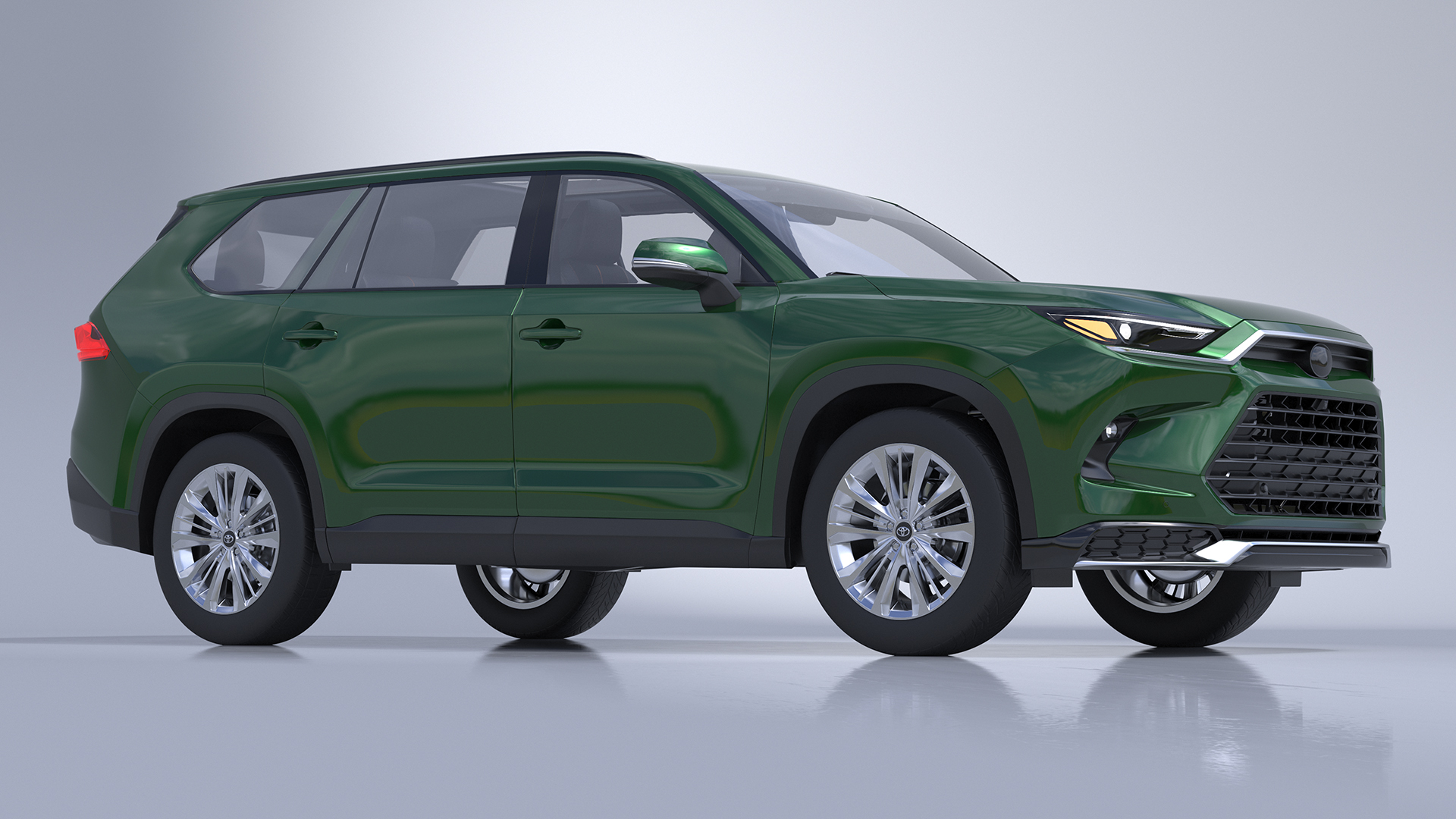 Generic SUV Car Green Colored 3D model