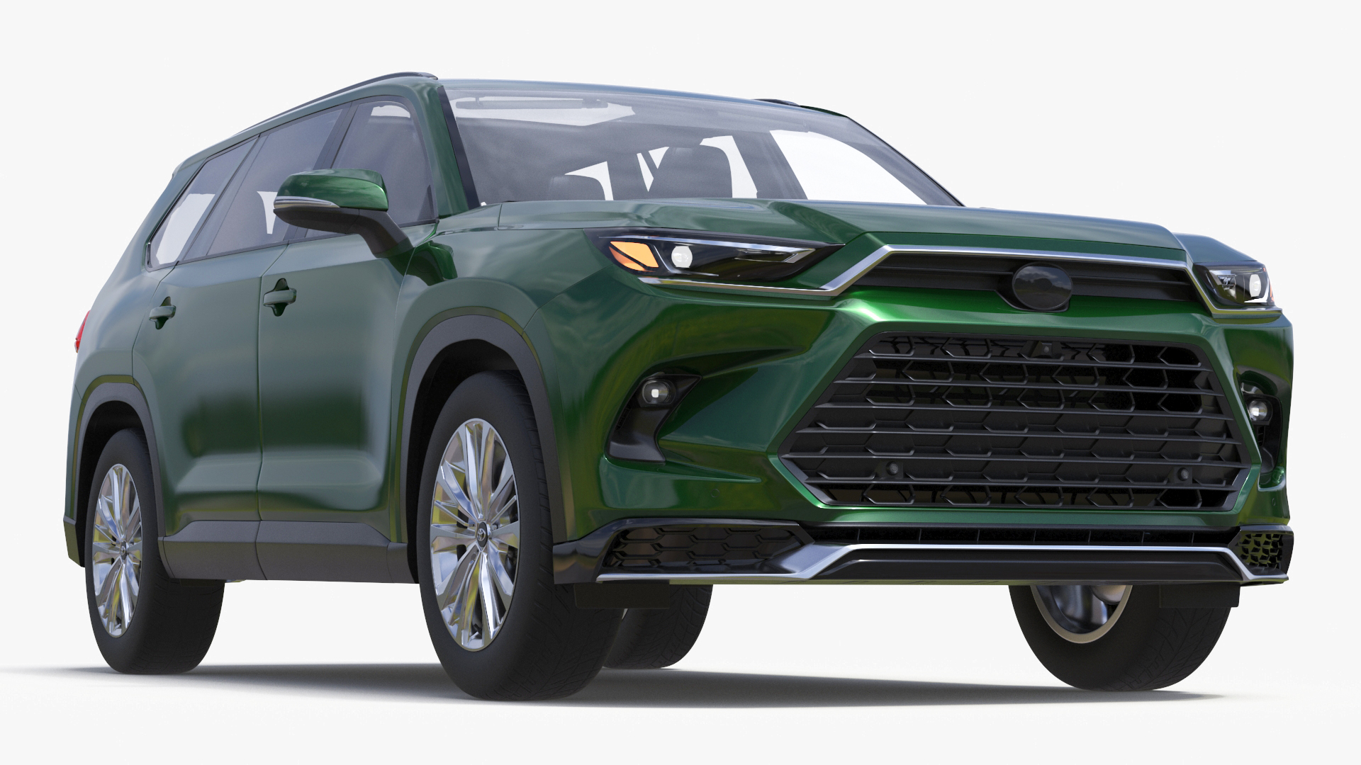 Generic SUV Car Green Colored 3D model