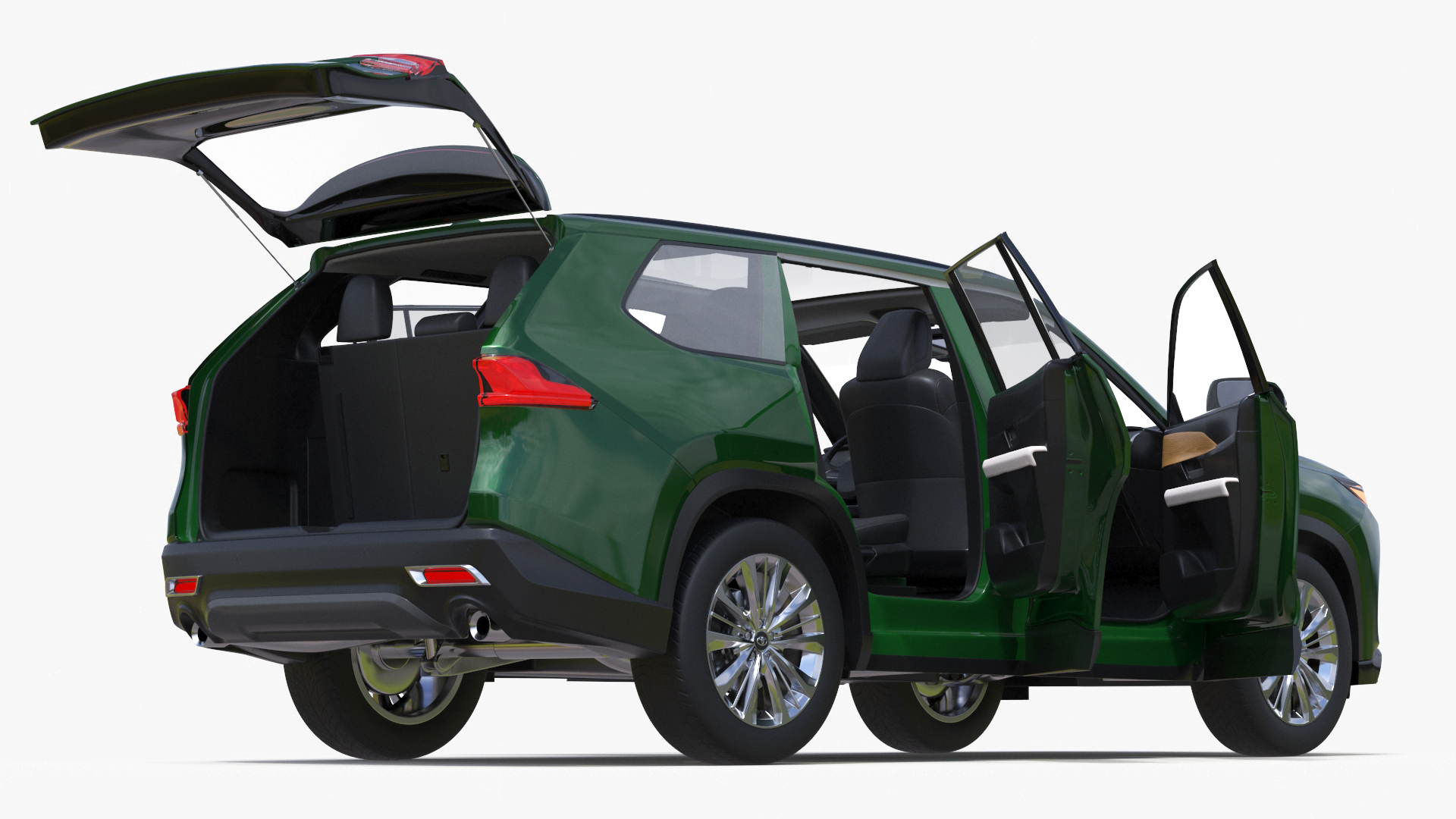 Generic SUV Car Green Colored 3D model