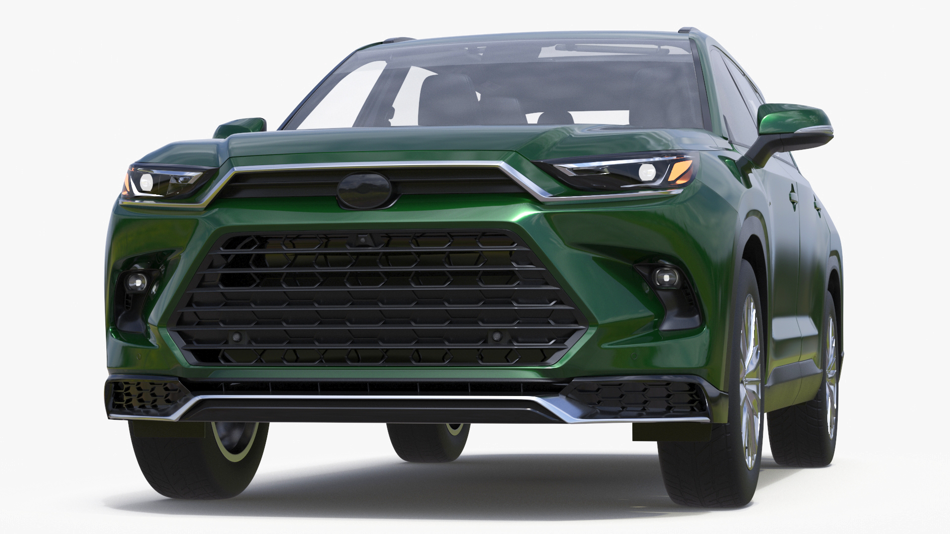 Generic SUV Car Green Colored 3D model