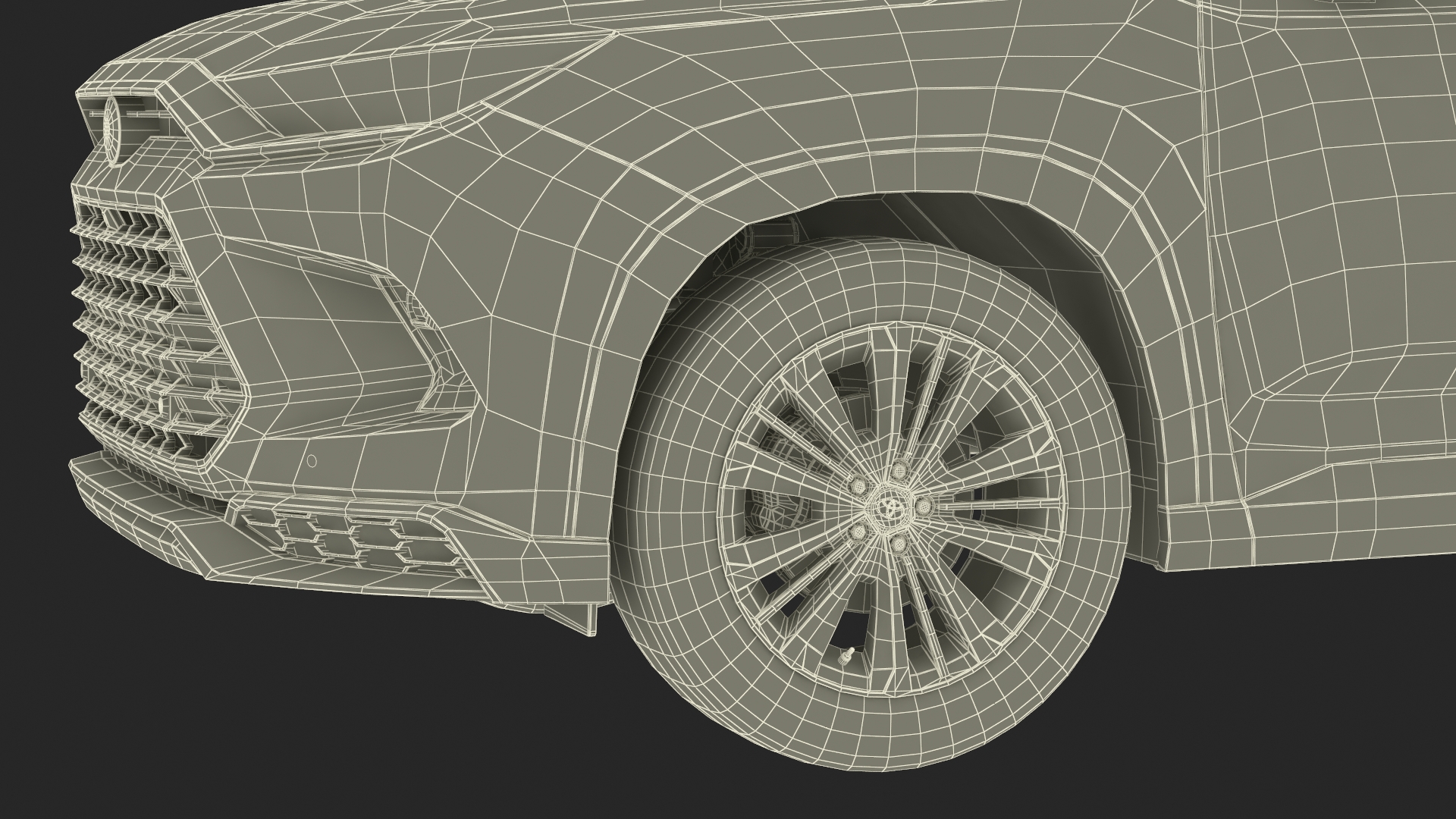 Generic SUV Car Green Colored 3D model