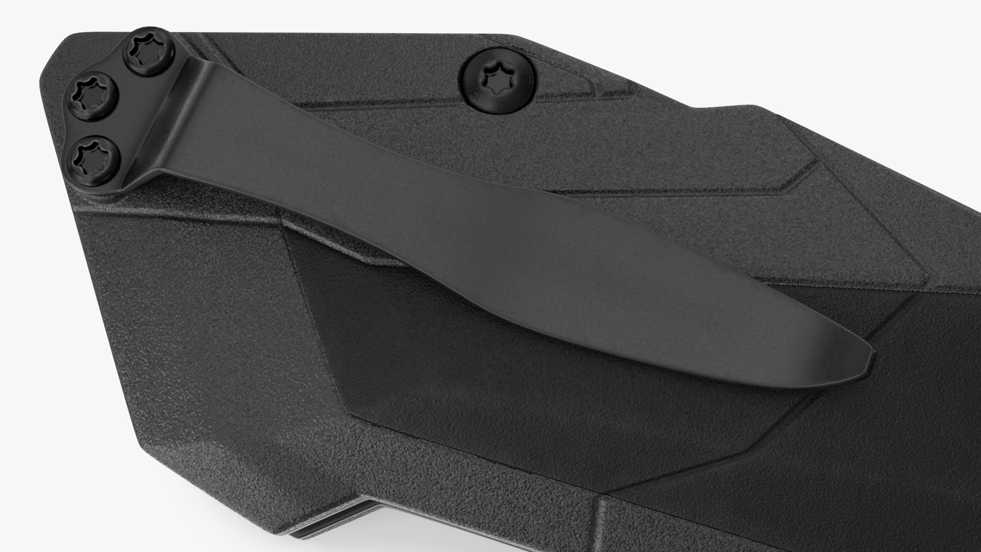 Futuristic Knife Schrade Folded Black 3D