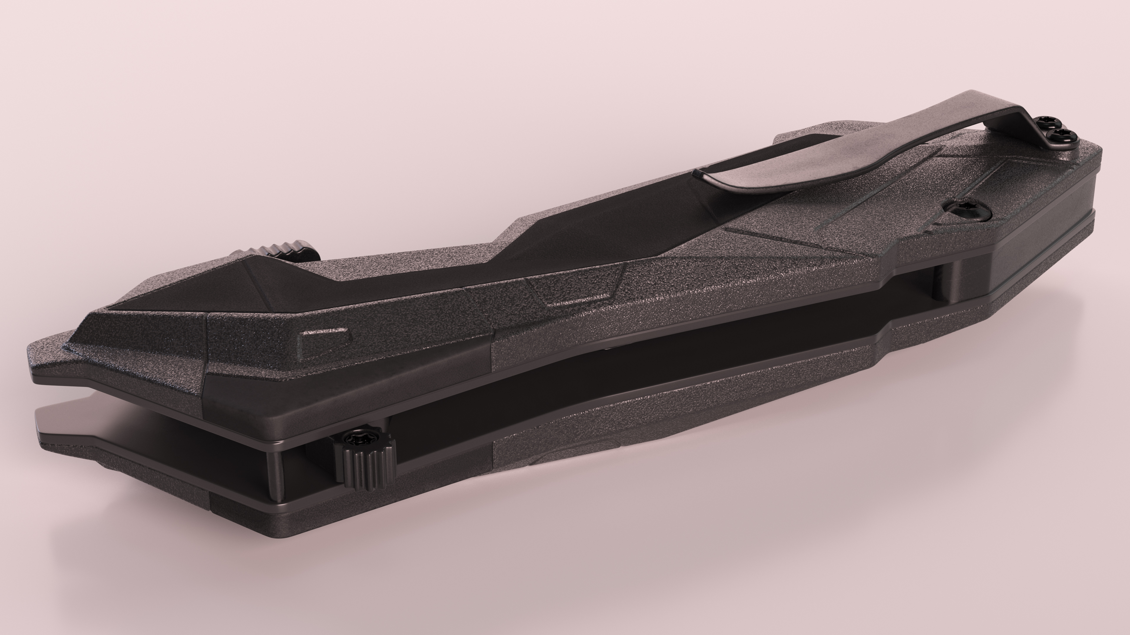 Futuristic Knife Schrade Folded Black 3D