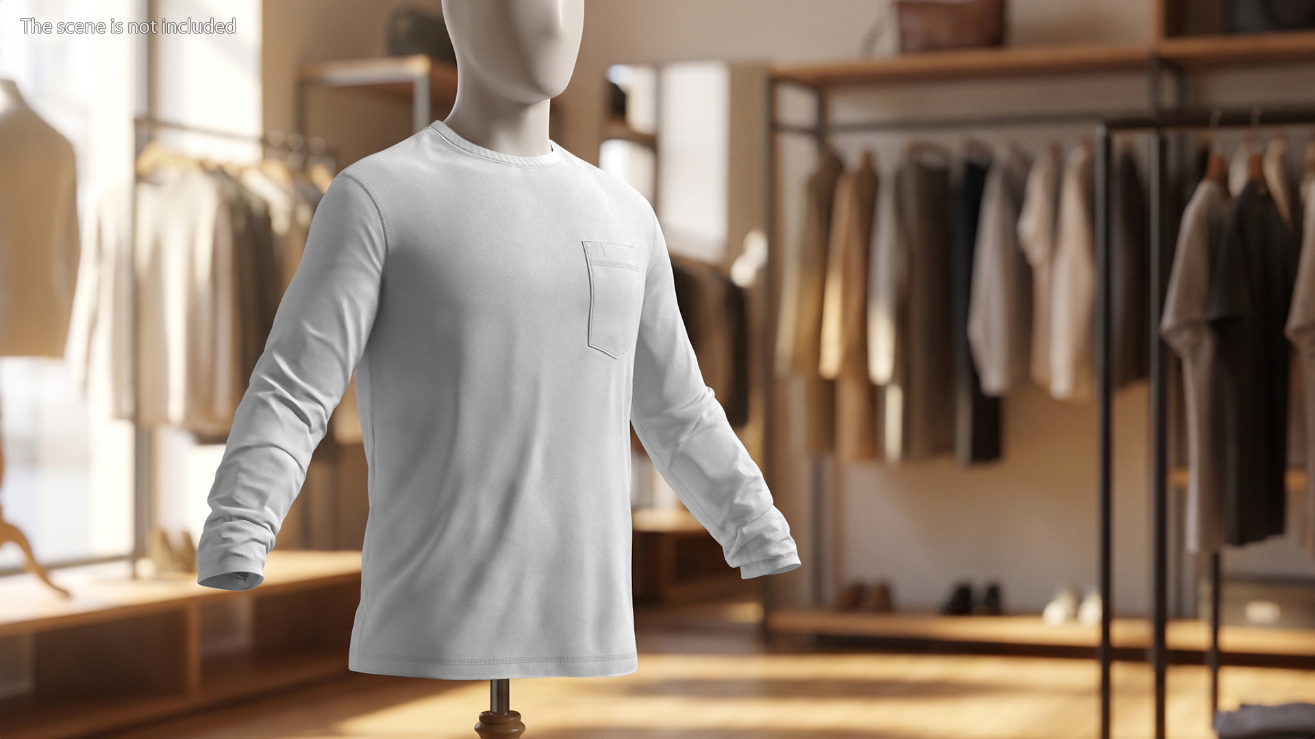 Long Sleeve Pocket Shirt Light Gray - view 3