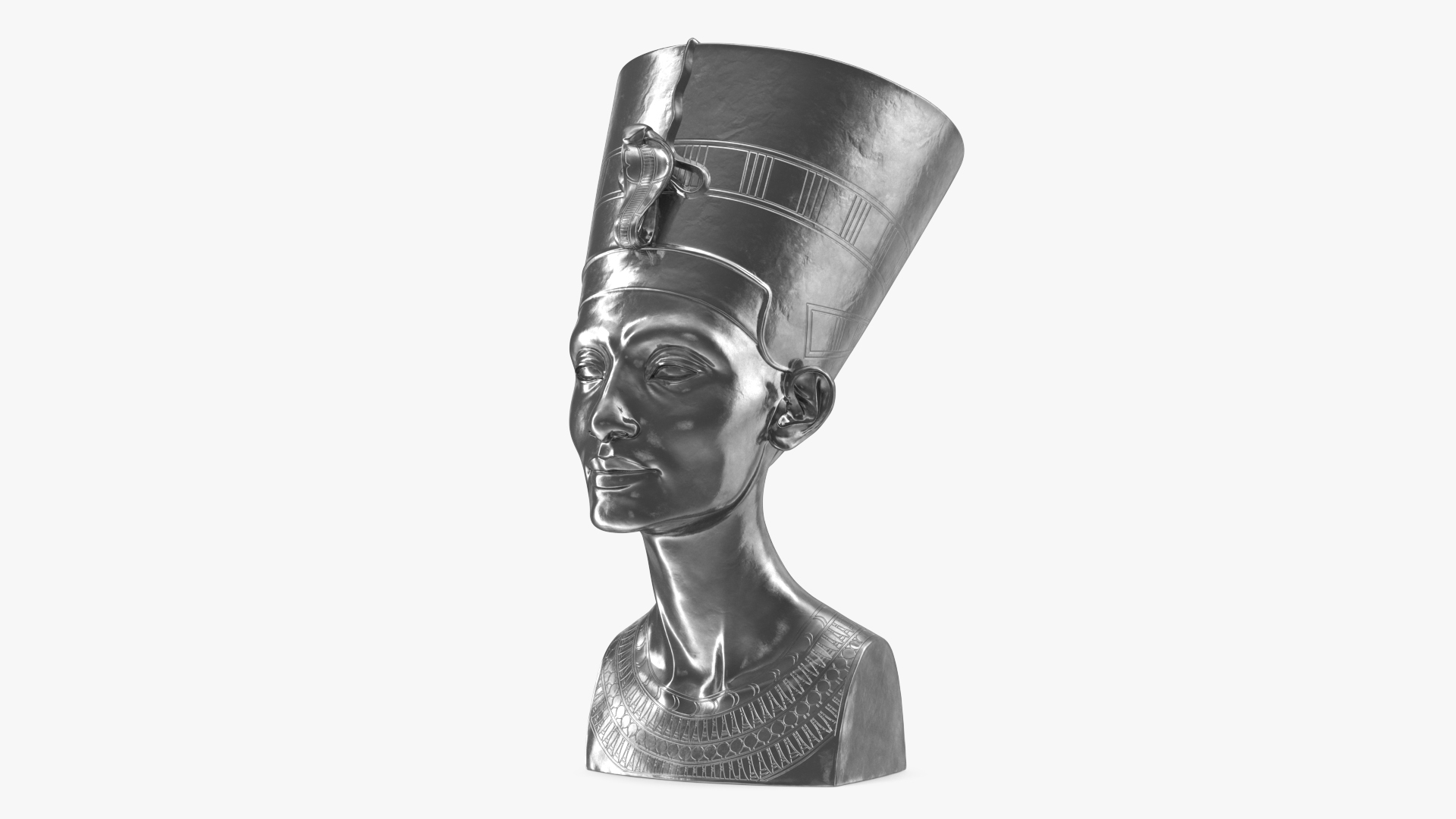 3D model Silver Bust of Queen Nefertiti