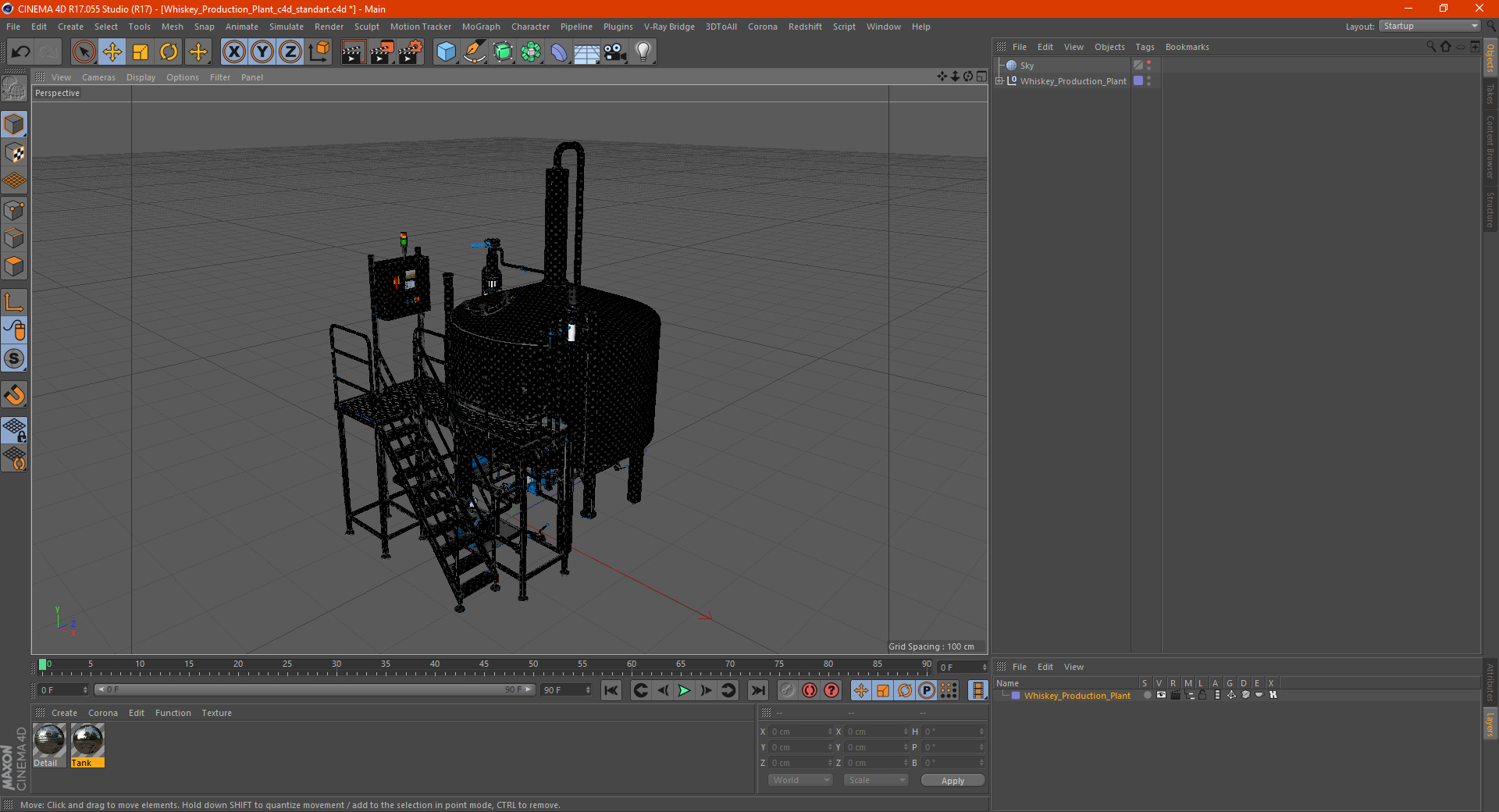 Whiskey Production Plant 3D model
