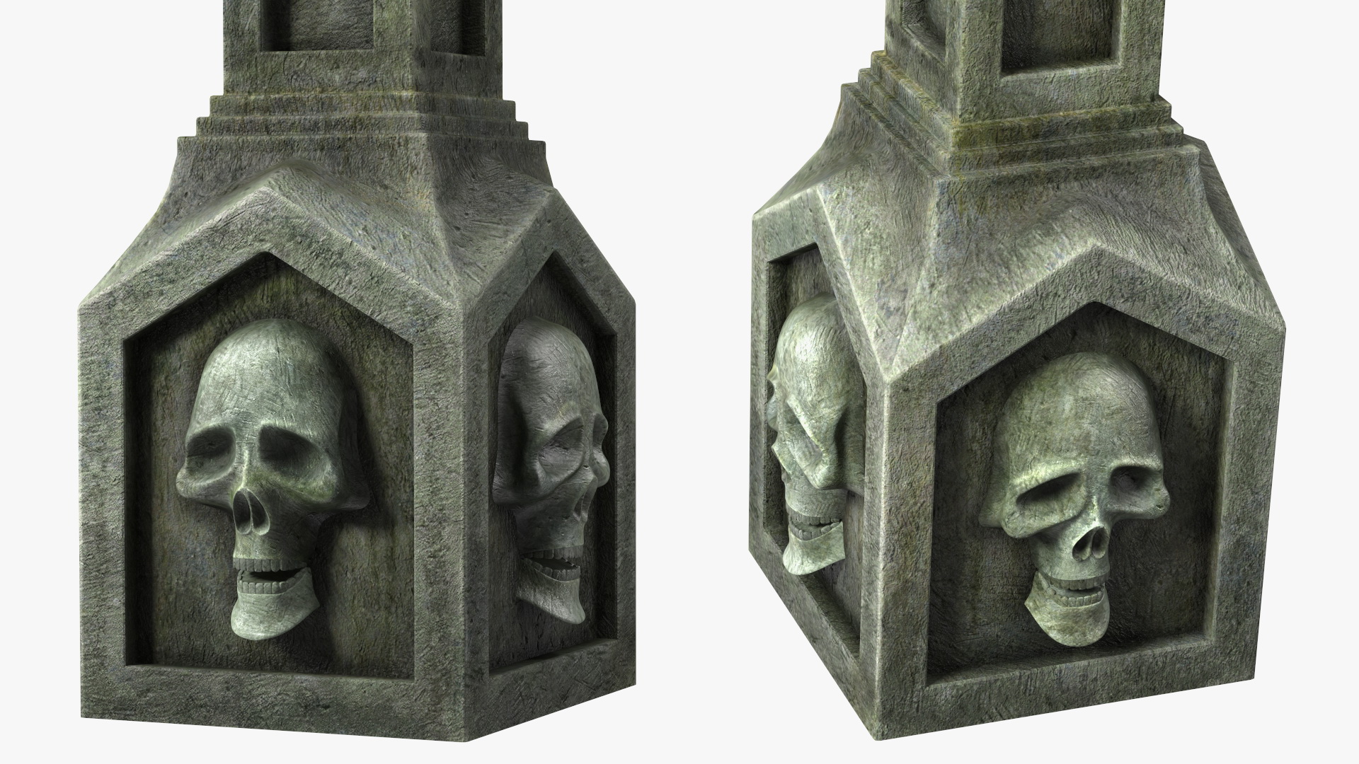 3D Raven on Halloween Tombstone model