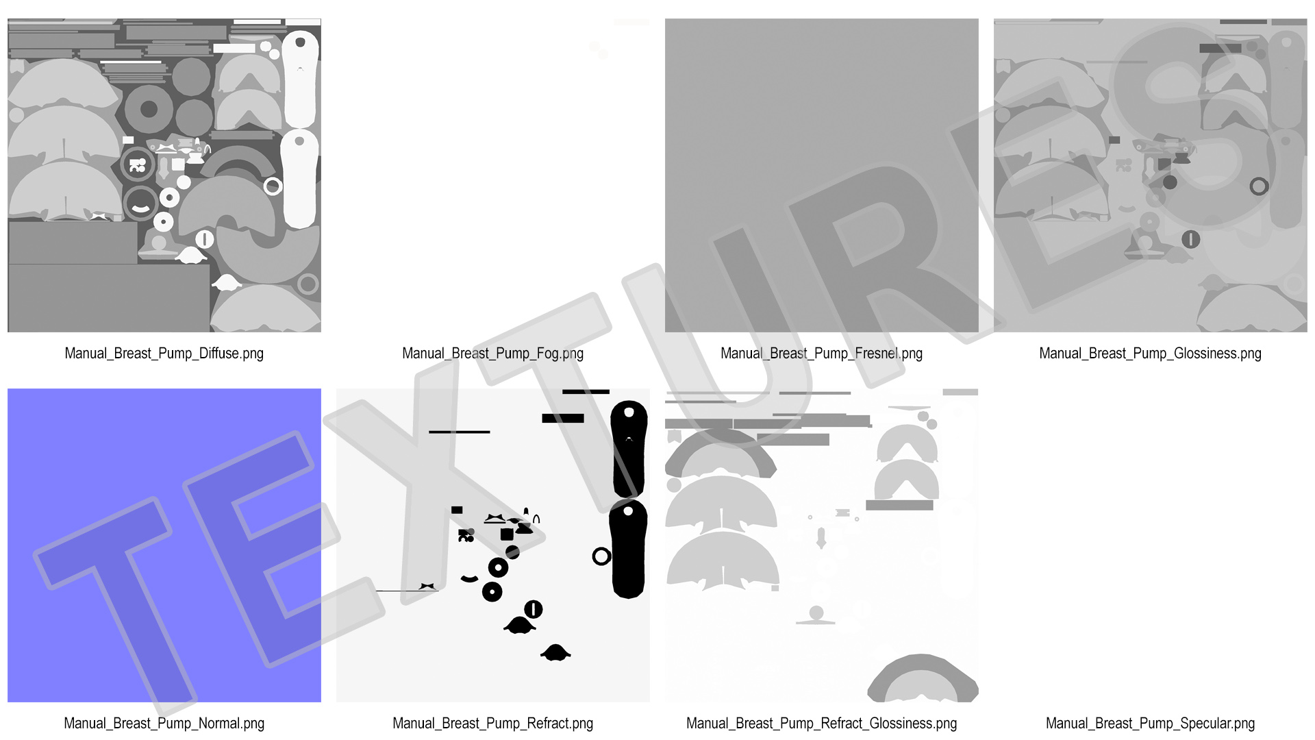 3D Manual Breast Pump model