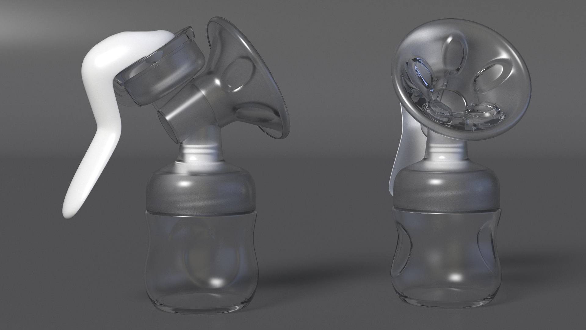 3D Manual Breast Pump model