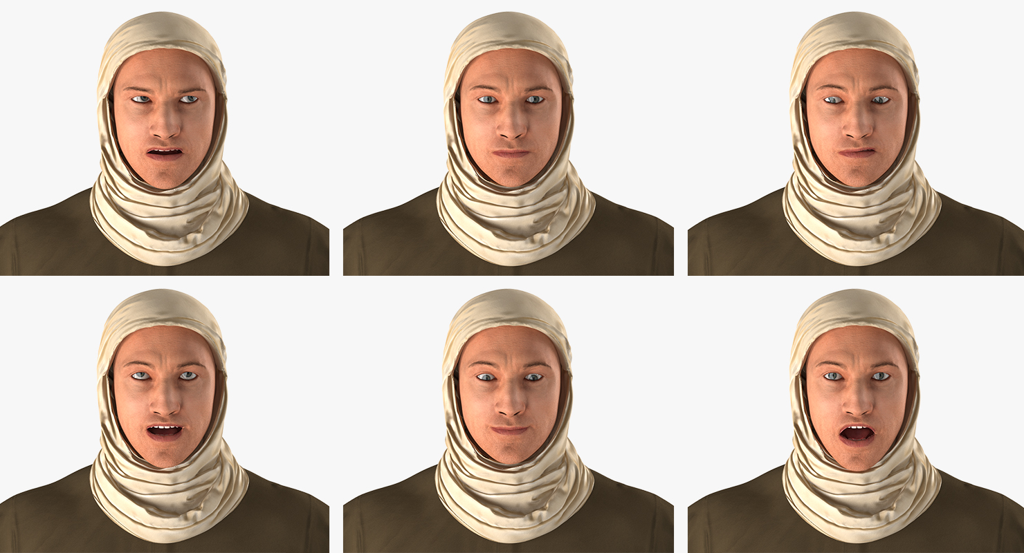 Medieval Man Rigged 3D model