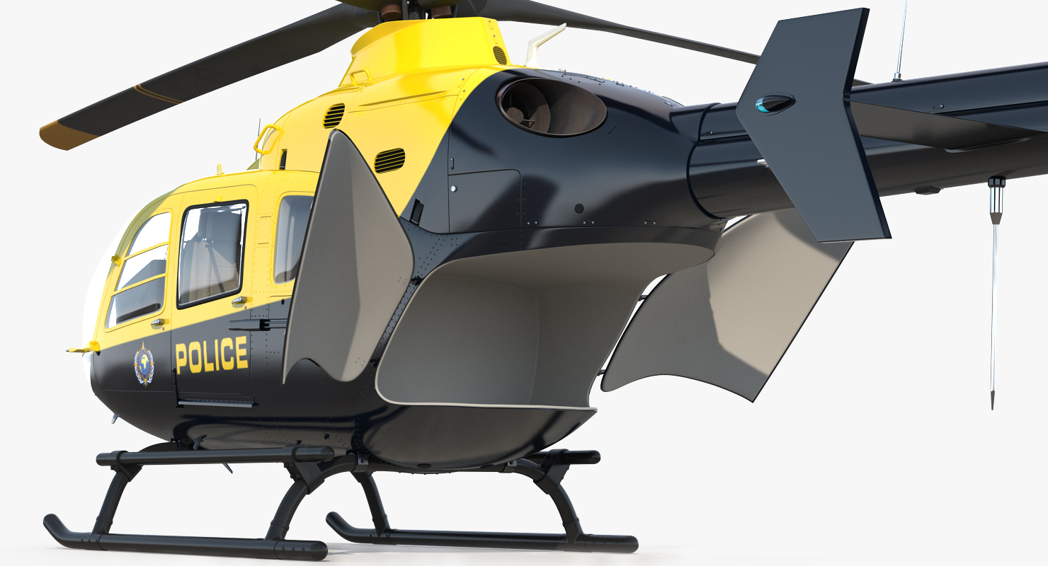3D Police Eurocopter EC 135 Rigged