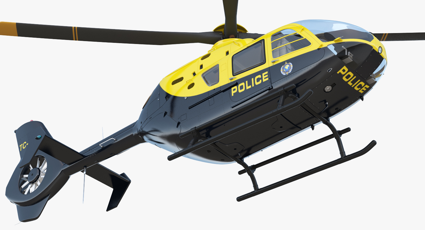 3D Police Eurocopter EC 135 Rigged