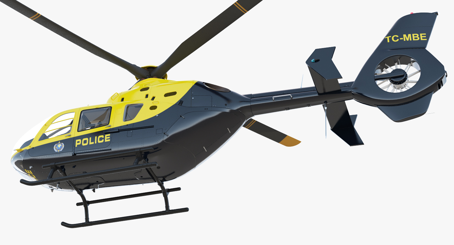 3D Police Eurocopter EC 135 Rigged