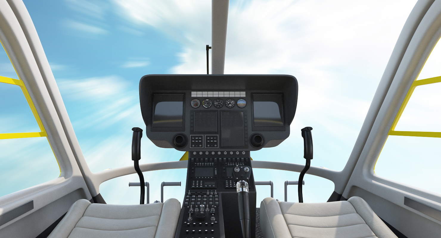 3D Police Eurocopter EC 135 Rigged