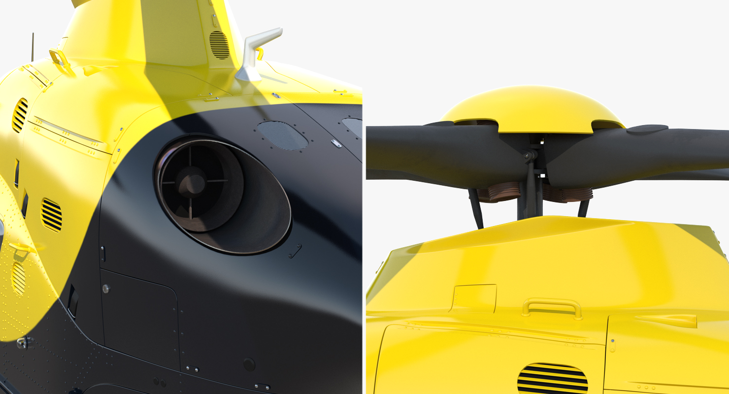 3D Police Eurocopter EC 135 Rigged