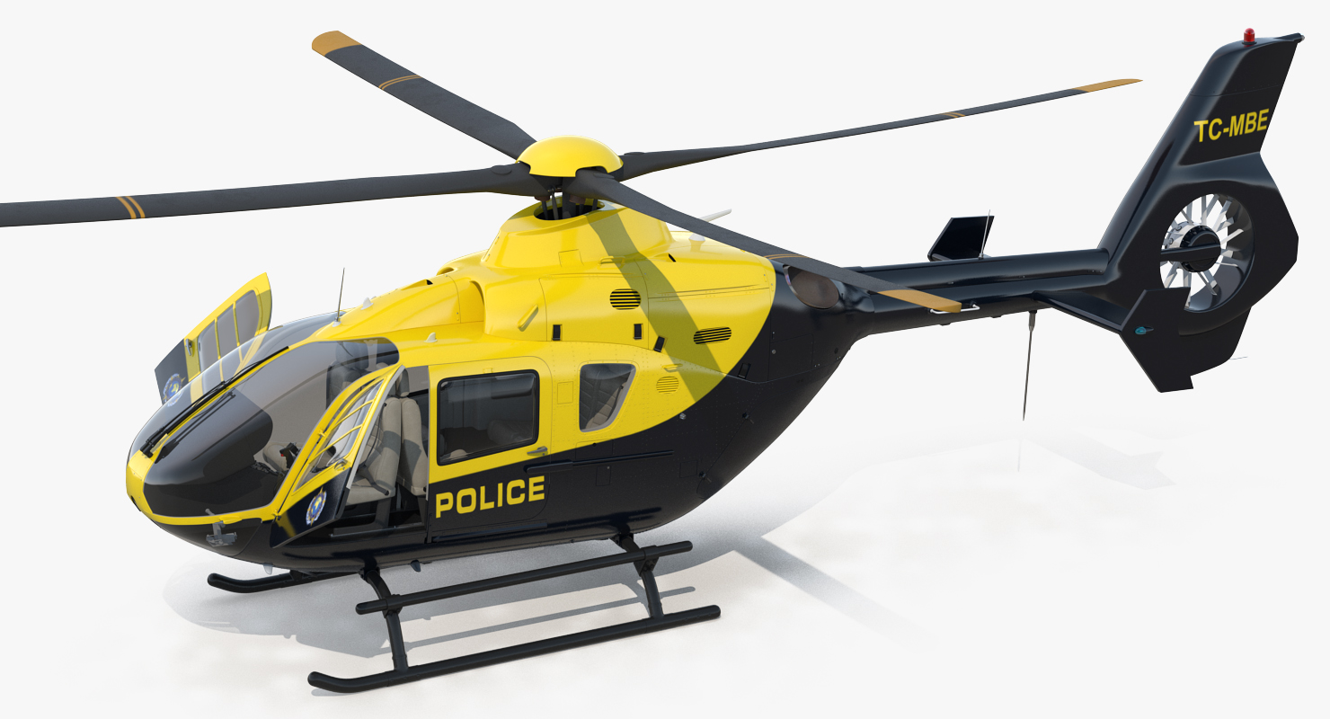 3D Police Eurocopter EC 135 Rigged