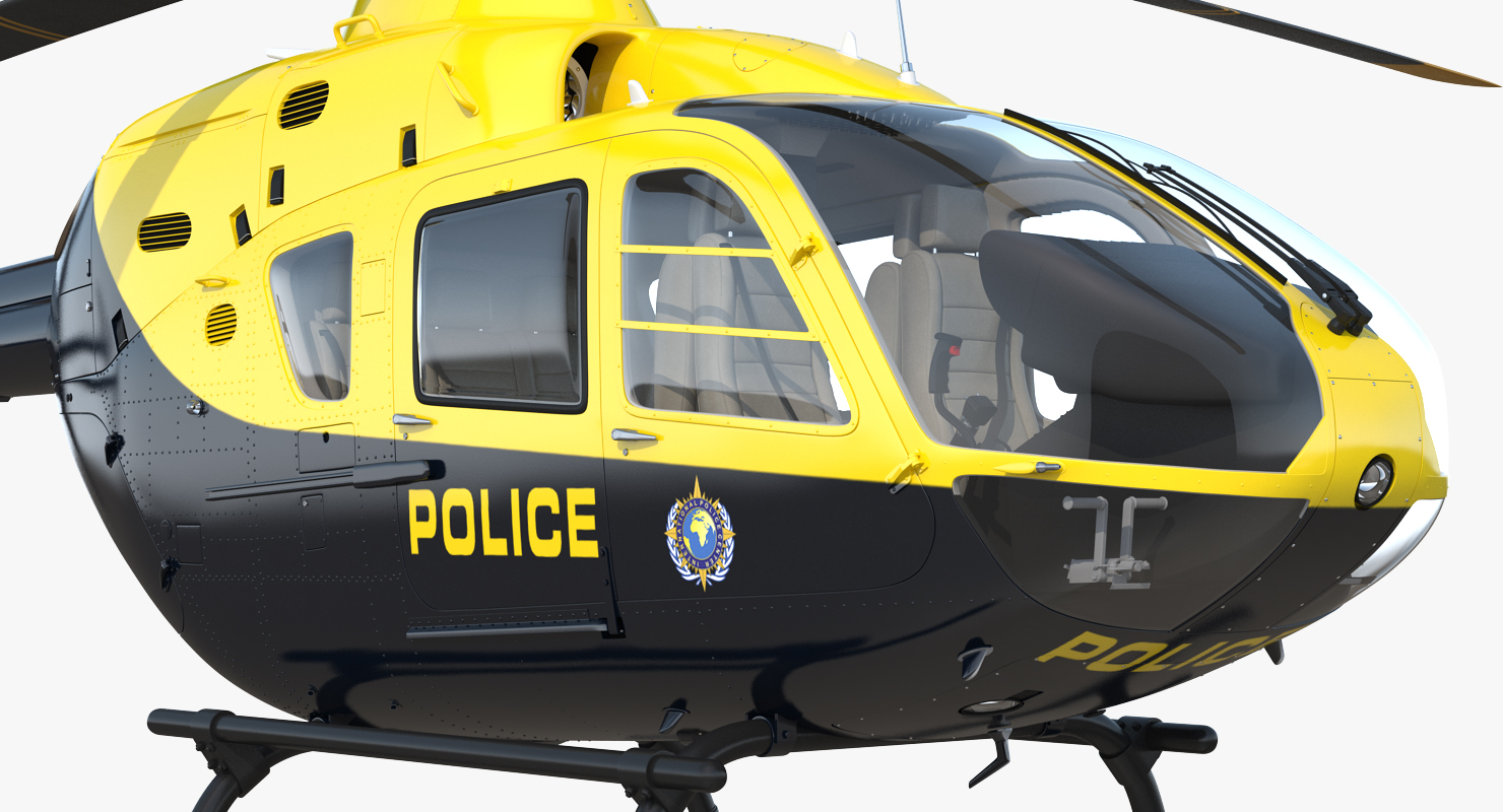 3D Police Eurocopter EC 135 Rigged