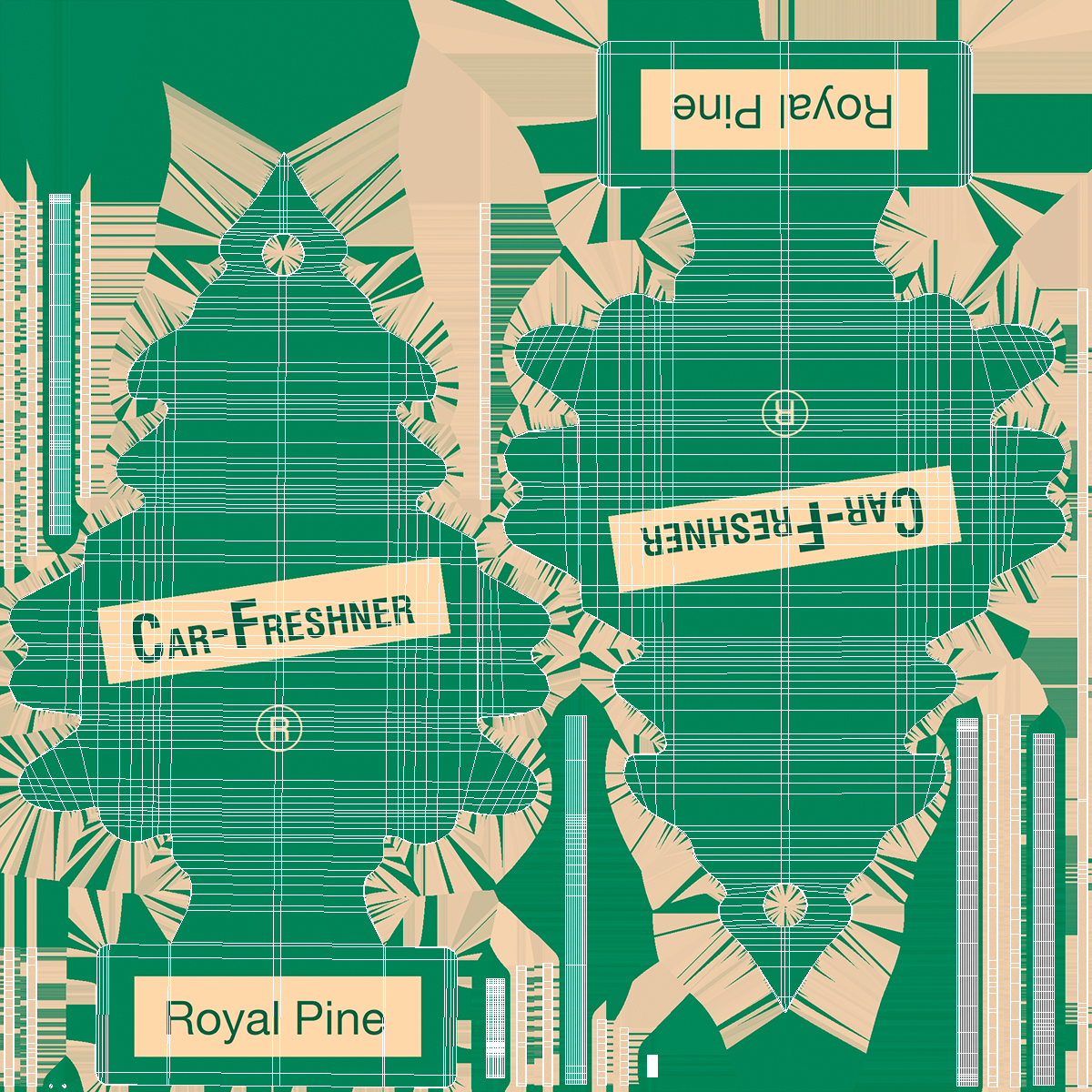 Royal Pine Little Trees Car Freshener 3D