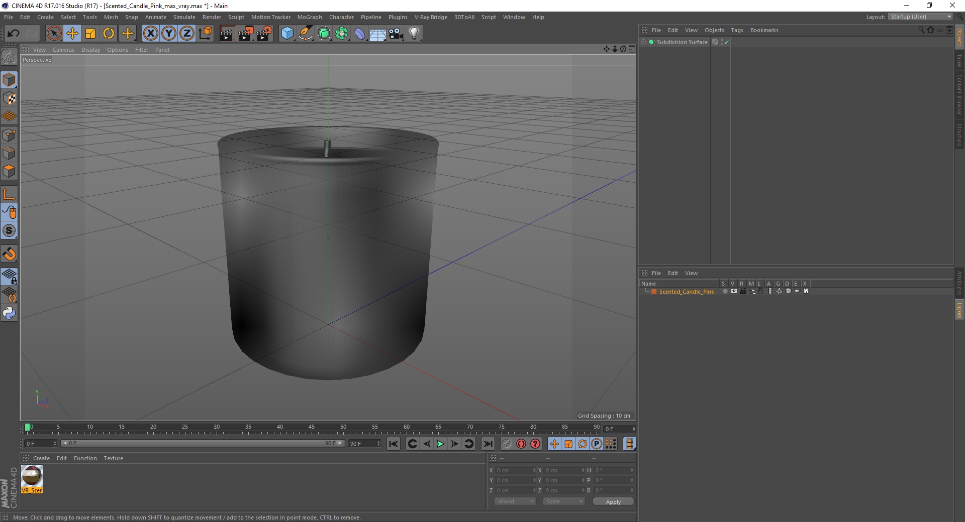 Scented Candle Pink 3D model