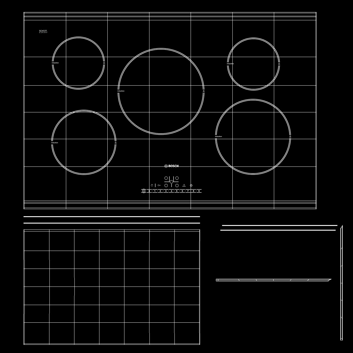 3D 5 Zone Induction Hob Bosch
