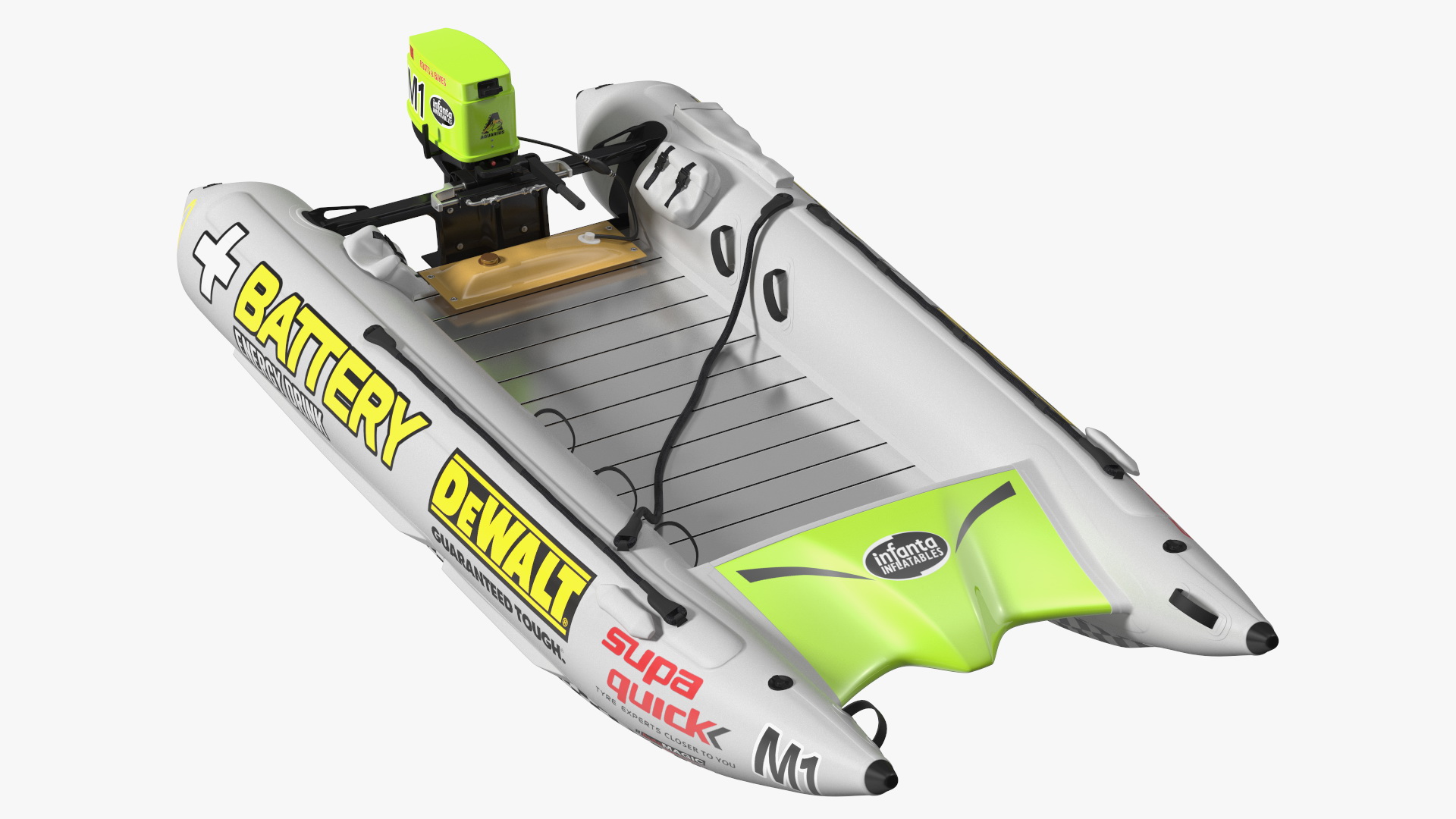 3D model Racing Boat Gemini Zapcat F1 with Engine Grey