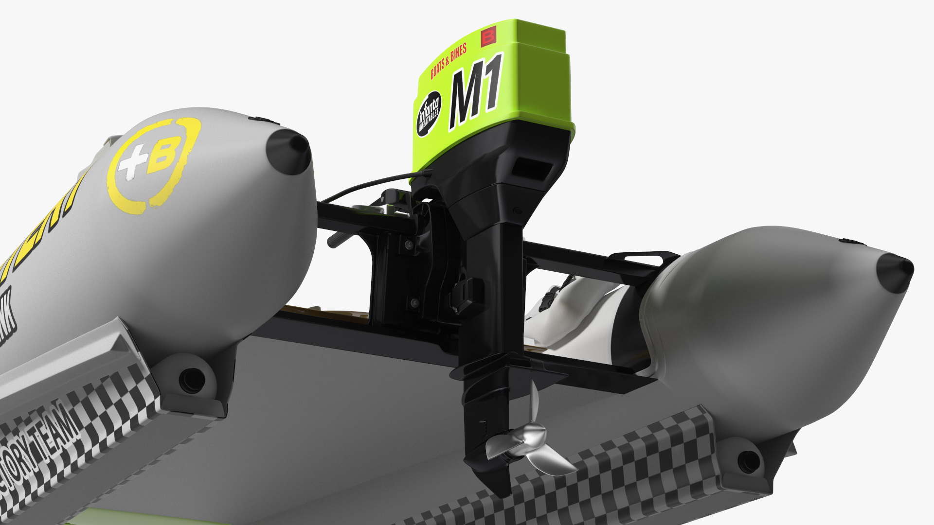 3D model Racing Boat Gemini Zapcat F1 with Engine Grey