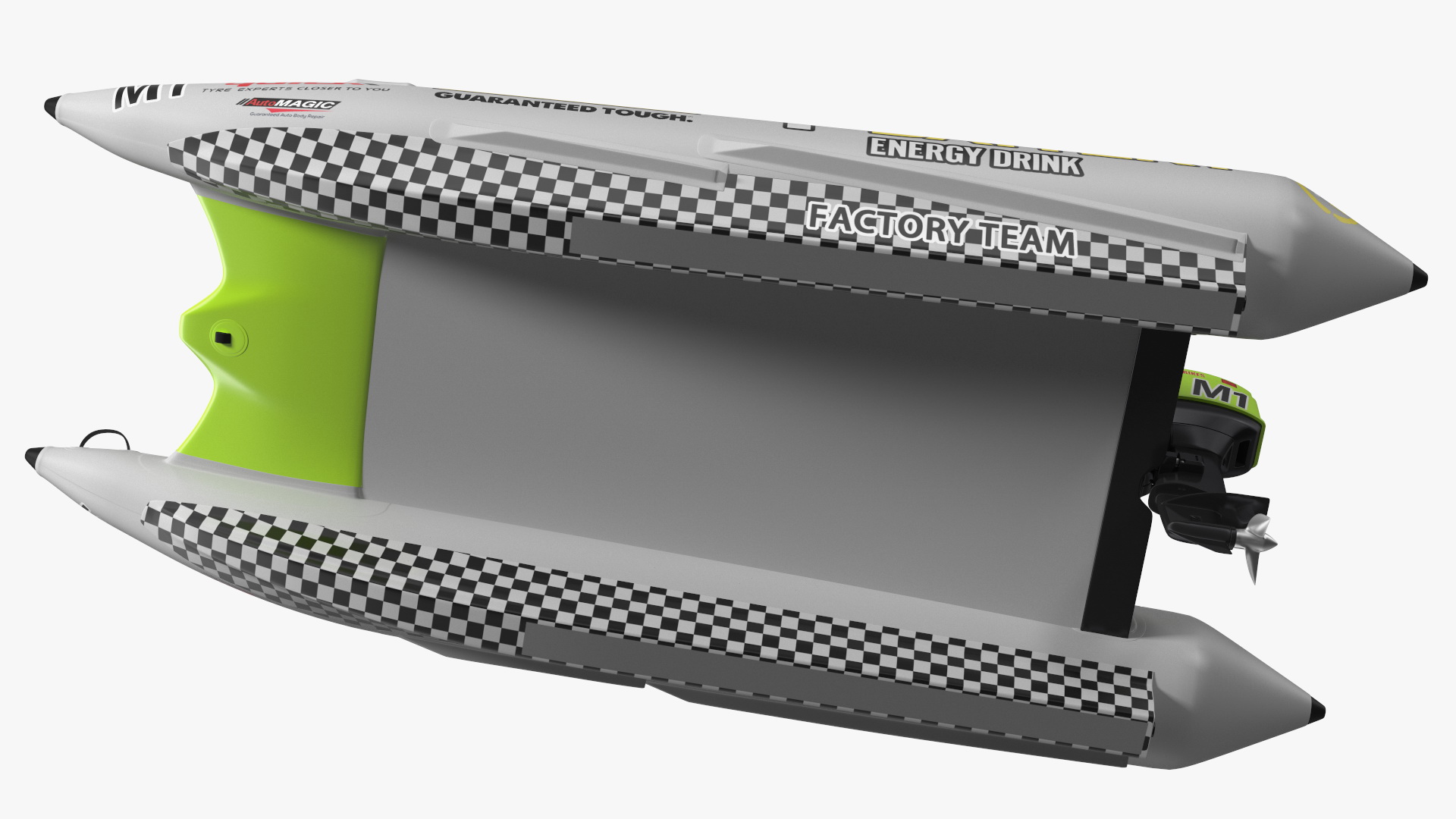 3D model Racing Boat Gemini Zapcat F1 with Engine Grey