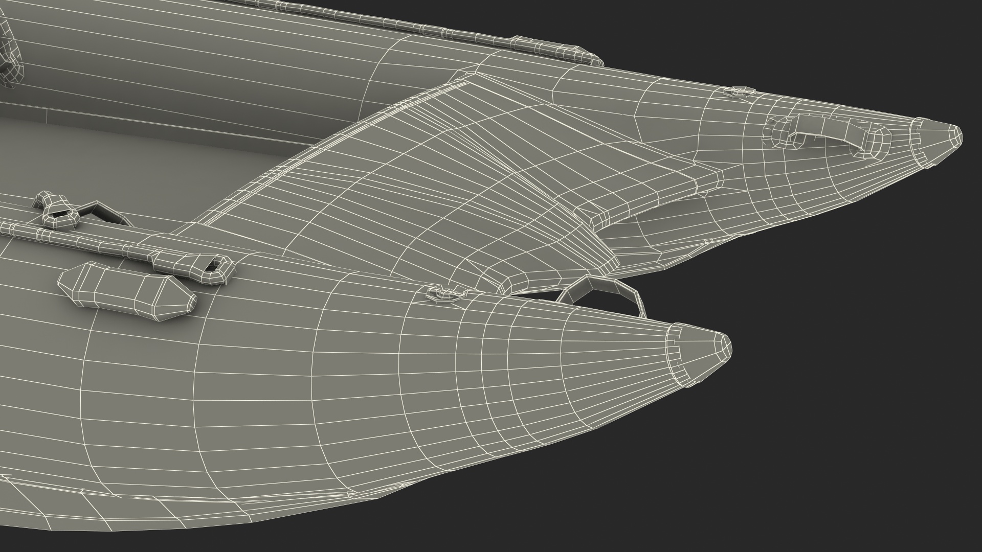 3D model Racing Boat Gemini Zapcat F1 with Engine Grey
