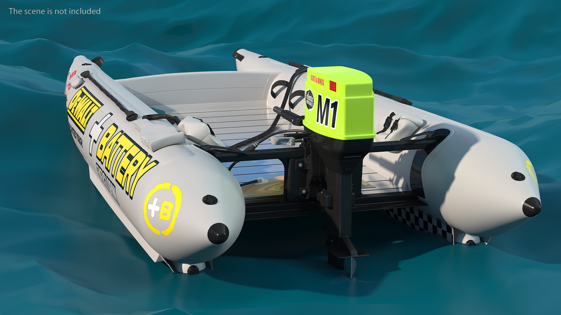 3D model Racing Boat Gemini Zapcat F1 with Engine Grey