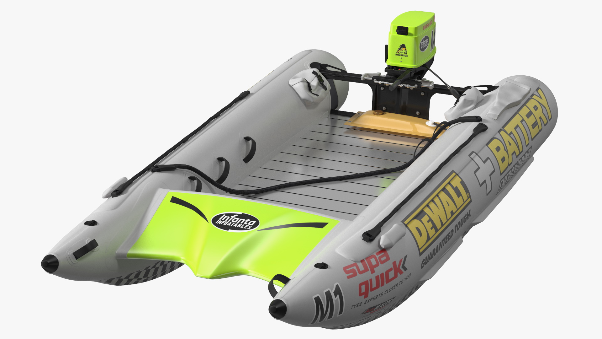 3D model Racing Boat Gemini Zapcat F1 with Engine Grey