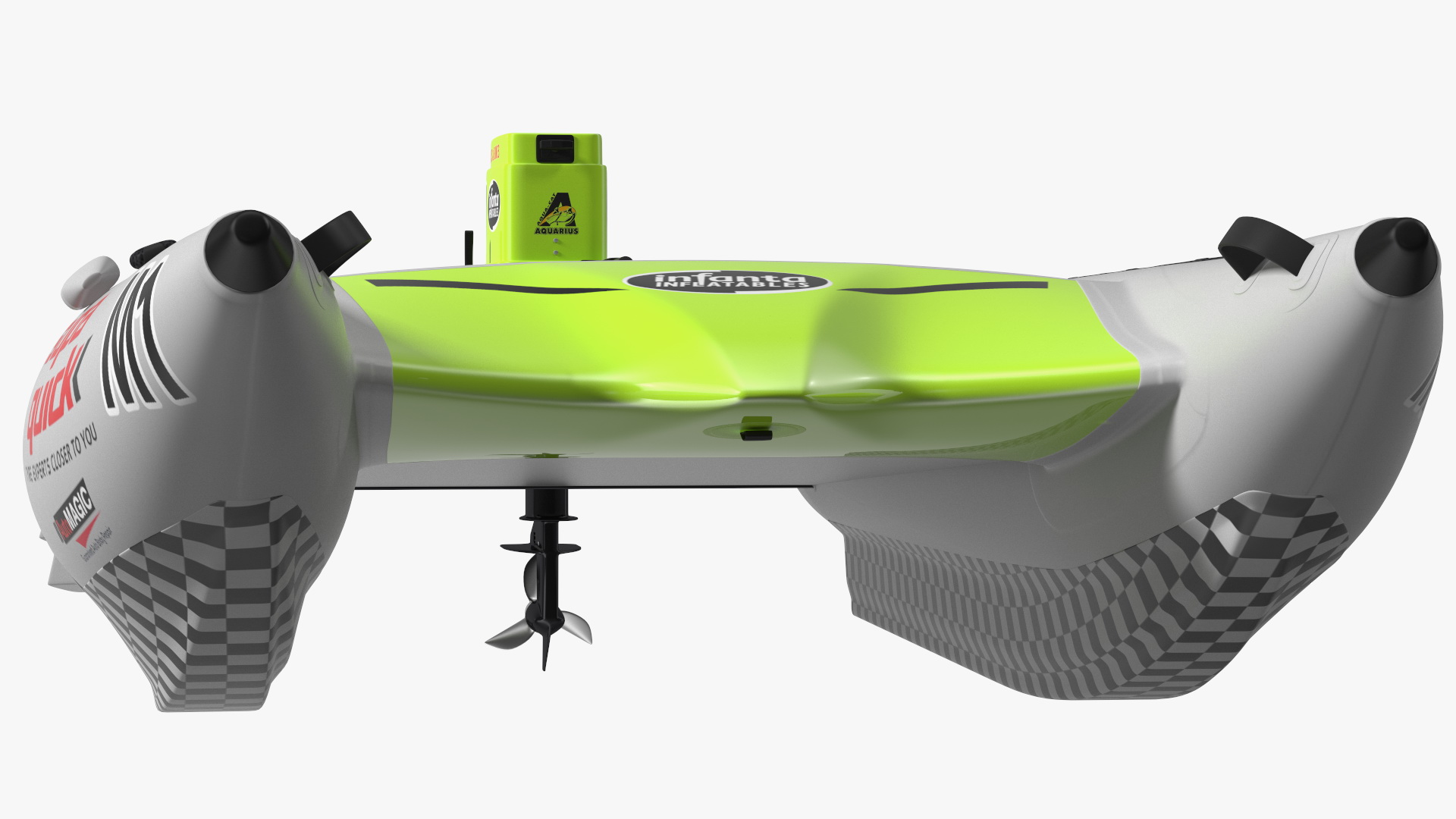 3D model Racing Boat Gemini Zapcat F1 with Engine Grey
