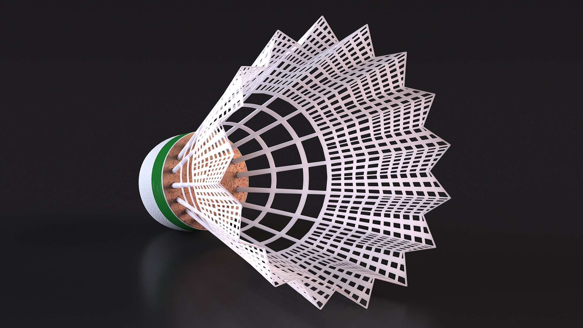 3D Classic Badminton Rackets with Plastic Shuttlecock Green
