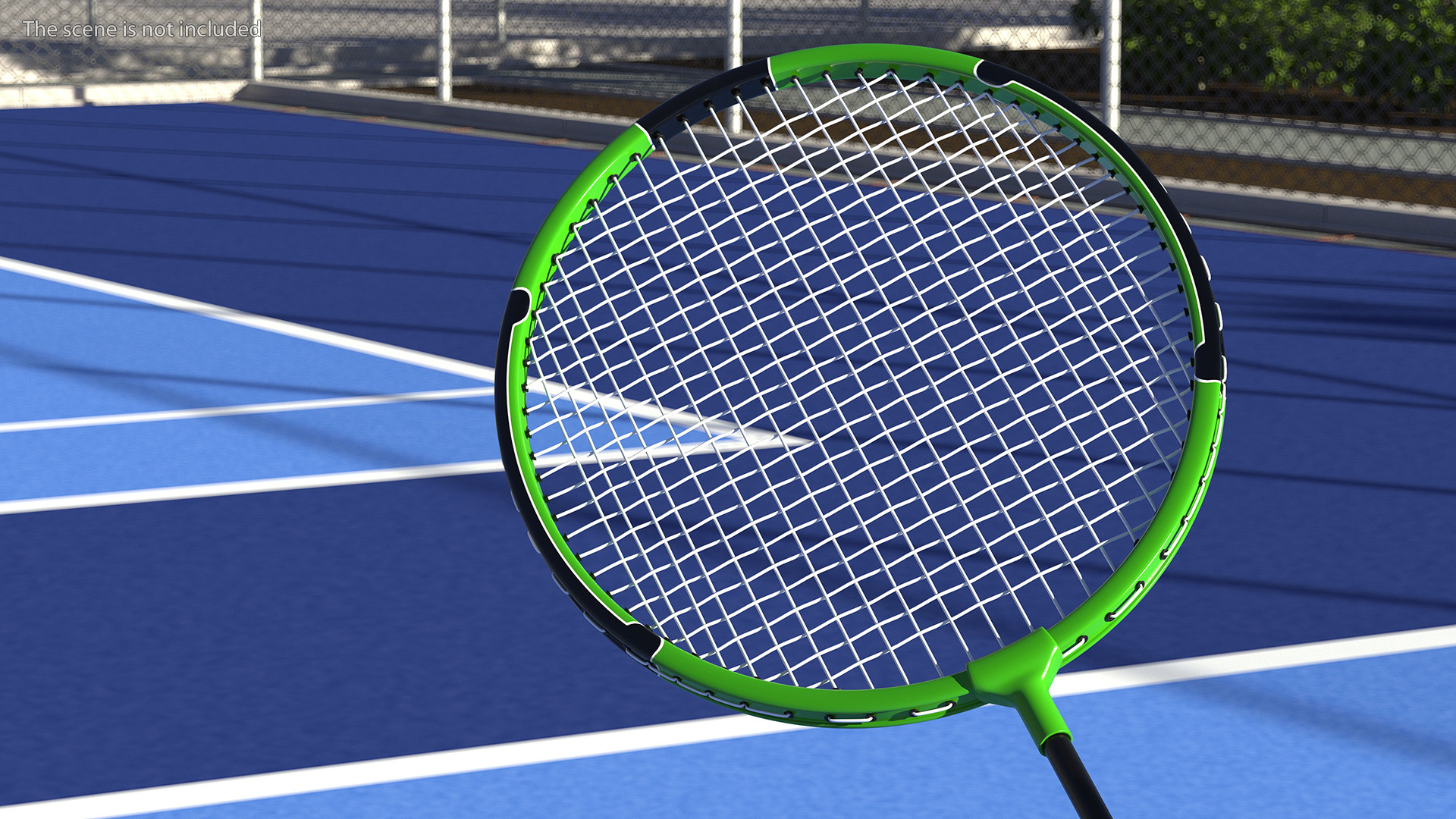 3D Classic Badminton Rackets with Plastic Shuttlecock Green
