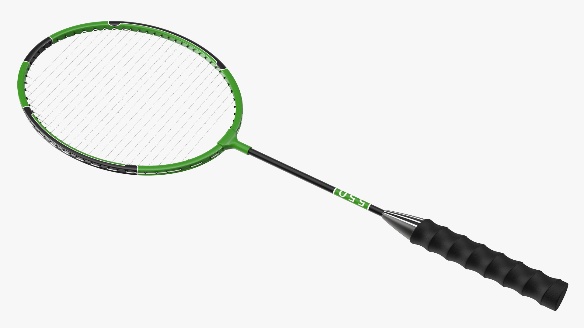3D Classic Badminton Rackets with Plastic Shuttlecock Green