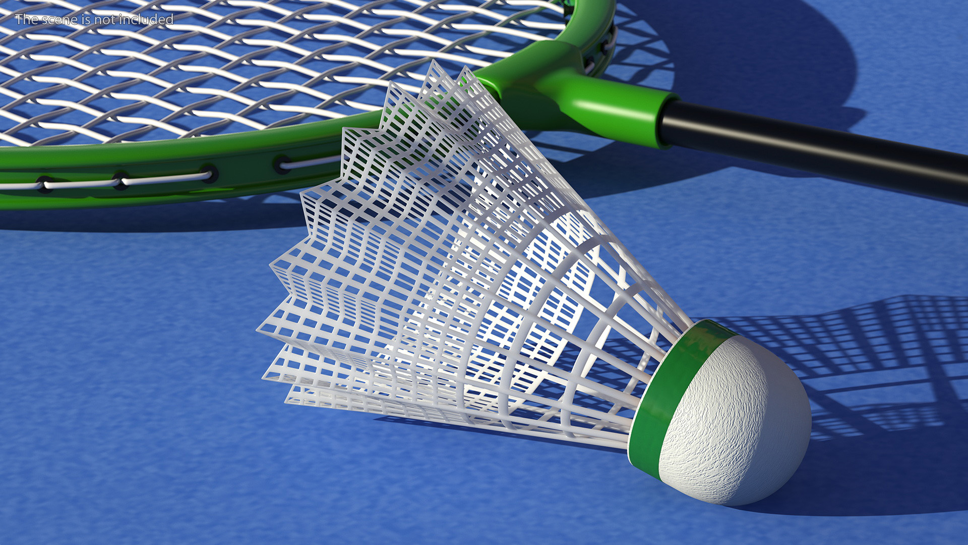 3D Classic Badminton Rackets with Plastic Shuttlecock Green