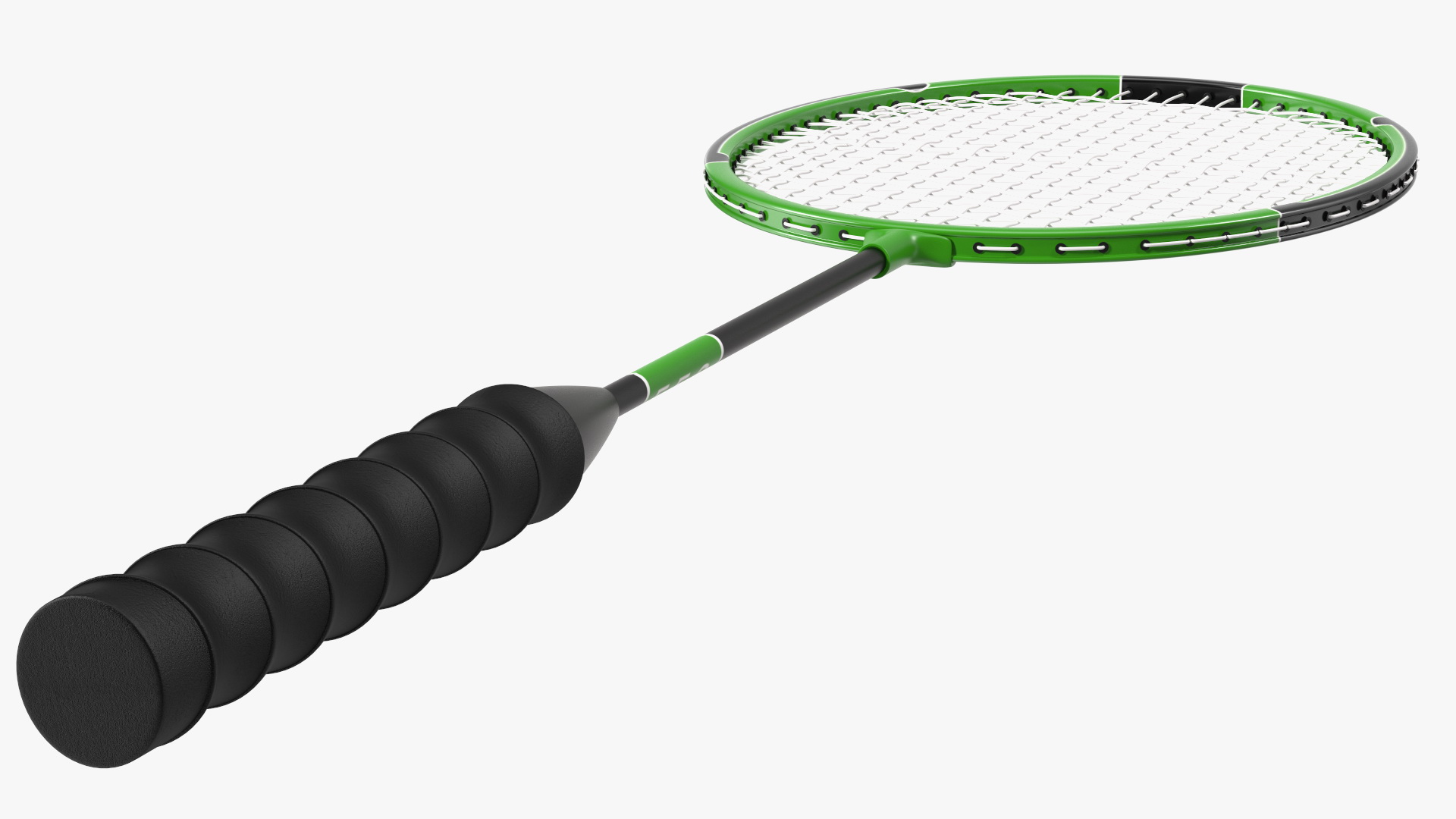 3D Classic Badminton Rackets with Plastic Shuttlecock Green