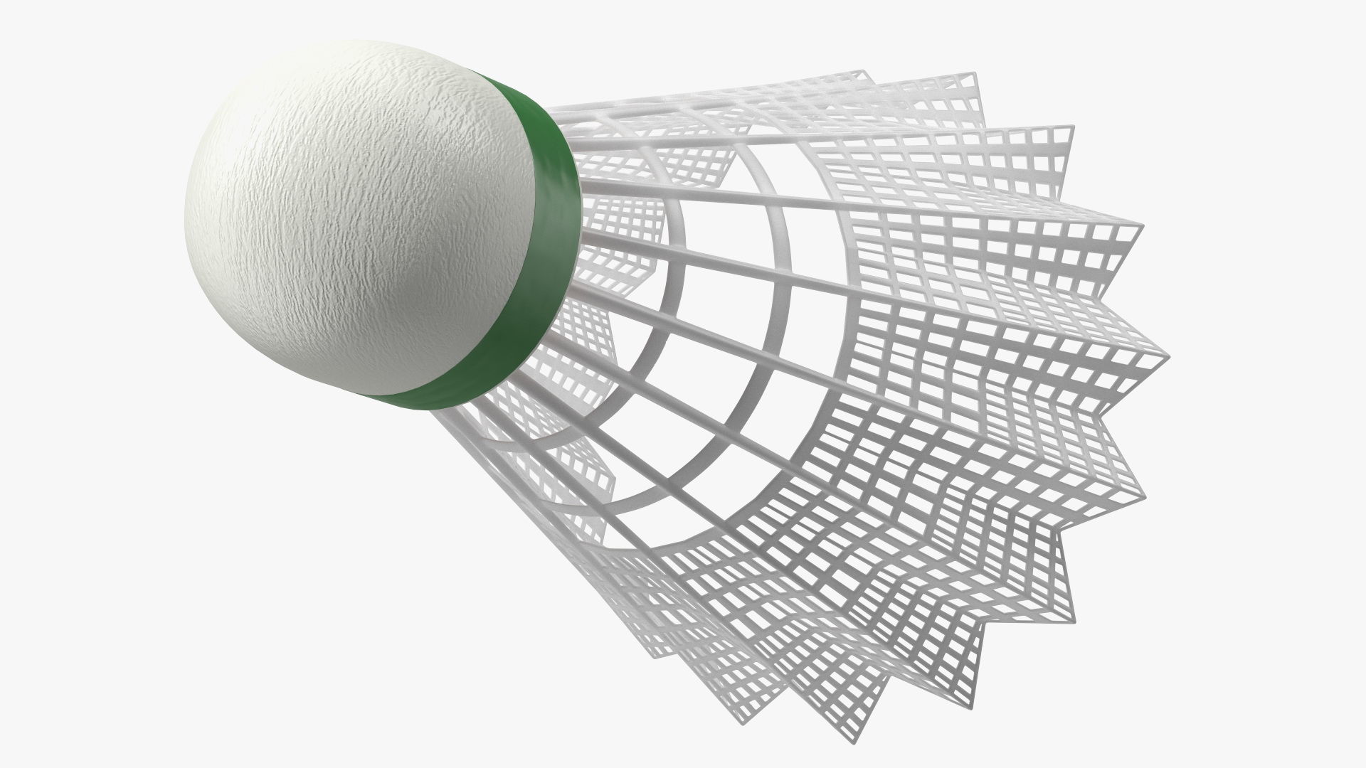3D Classic Badminton Rackets with Plastic Shuttlecock Green