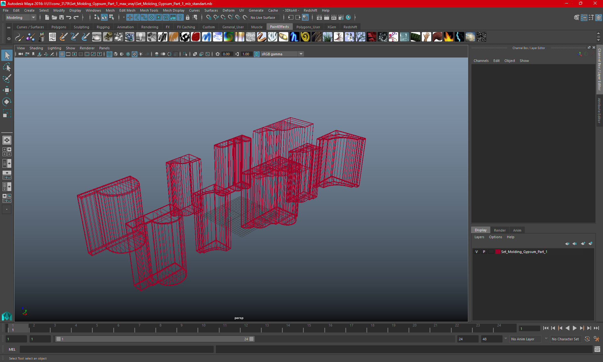 3D model Set Molding Gypsum Part 1