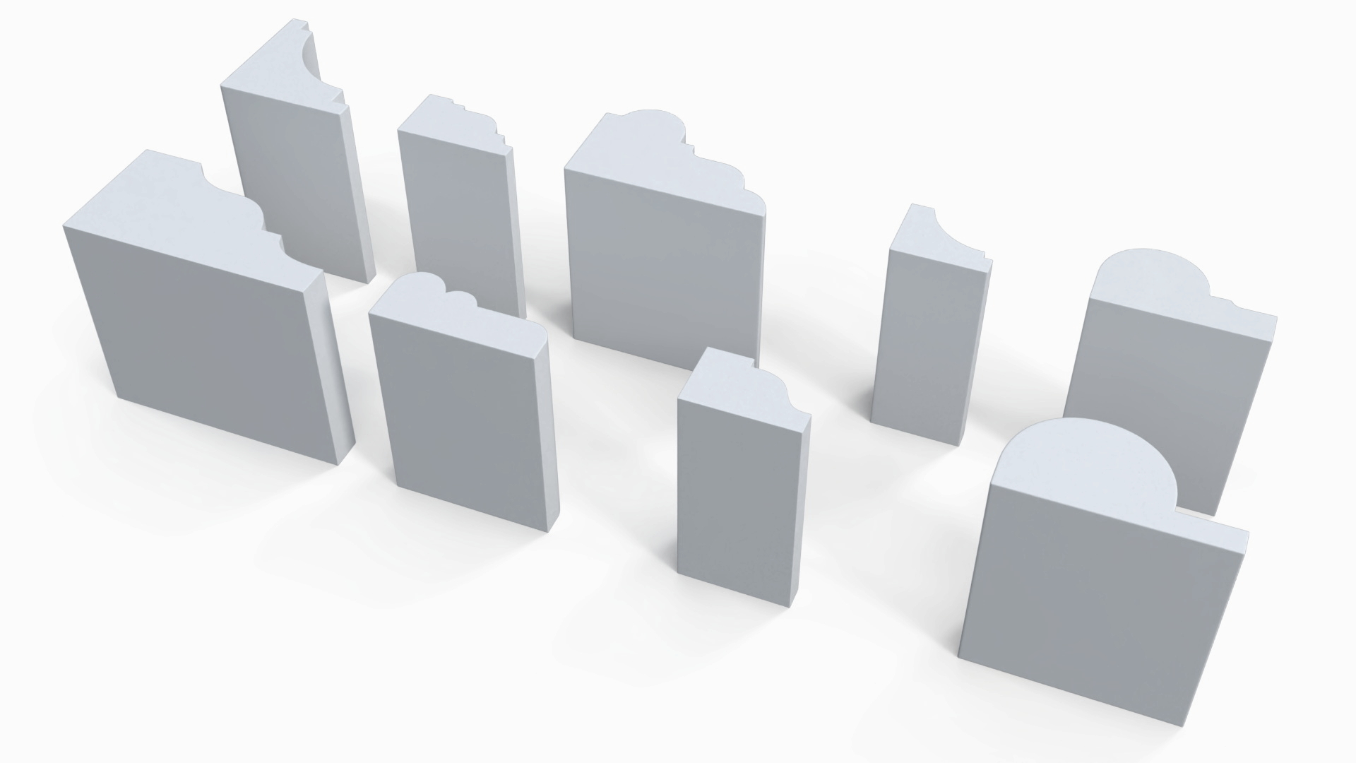 3D model Set Molding Gypsum Part 1