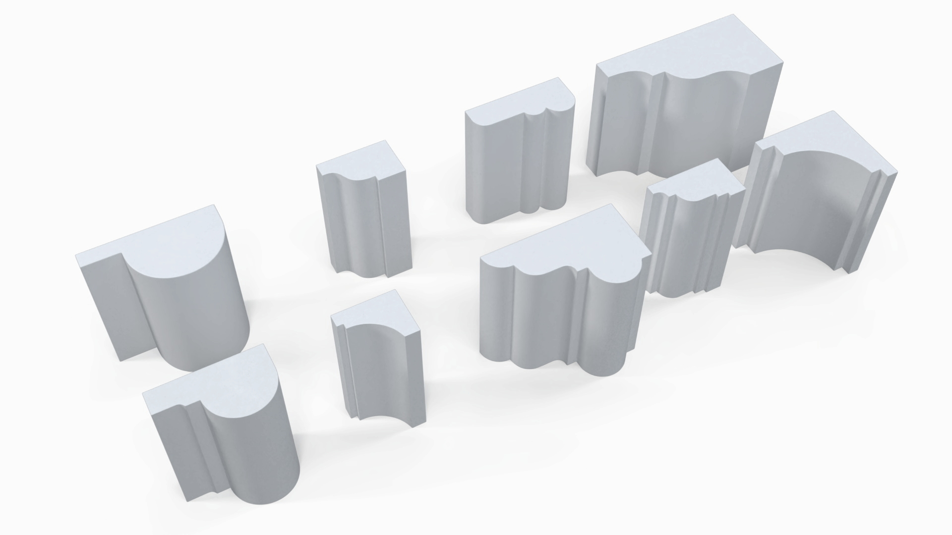3D model Set Molding Gypsum Part 1