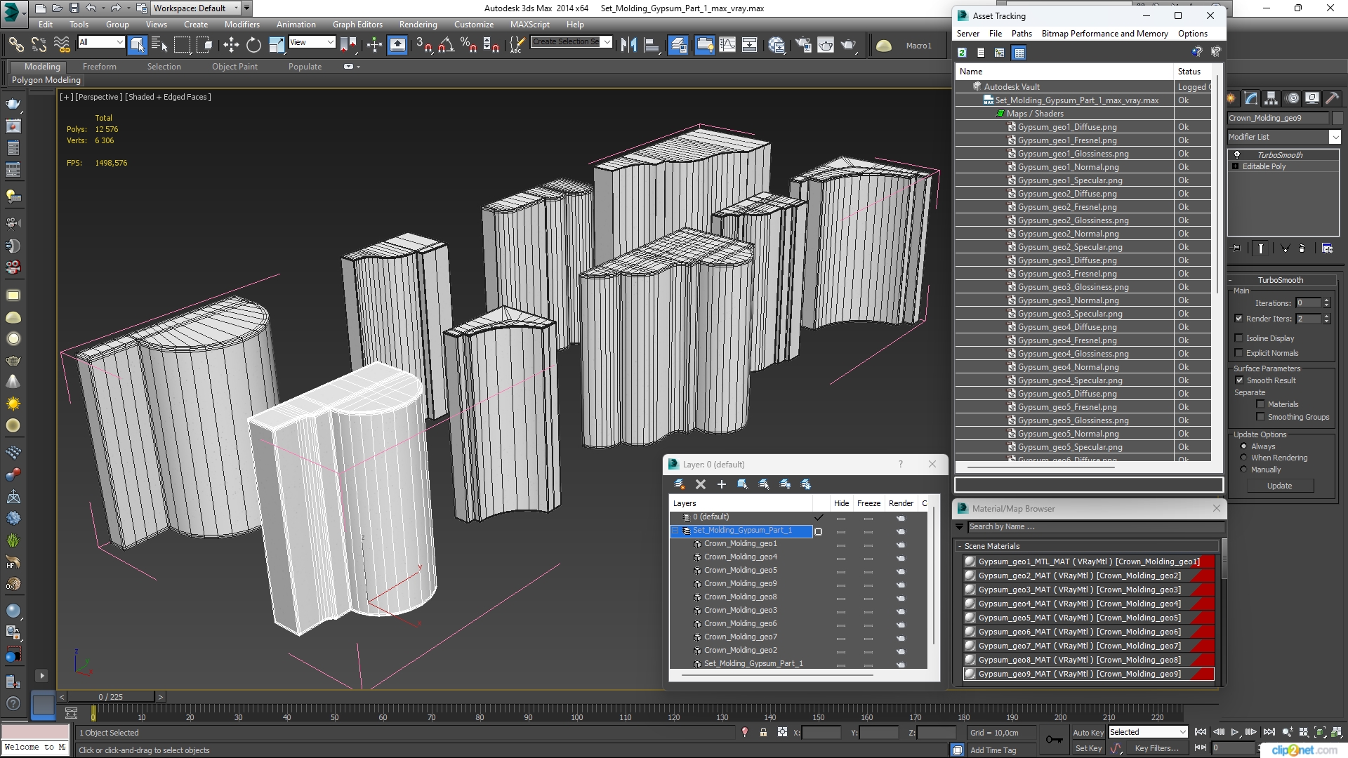 3D model Set Molding Gypsum Part 1