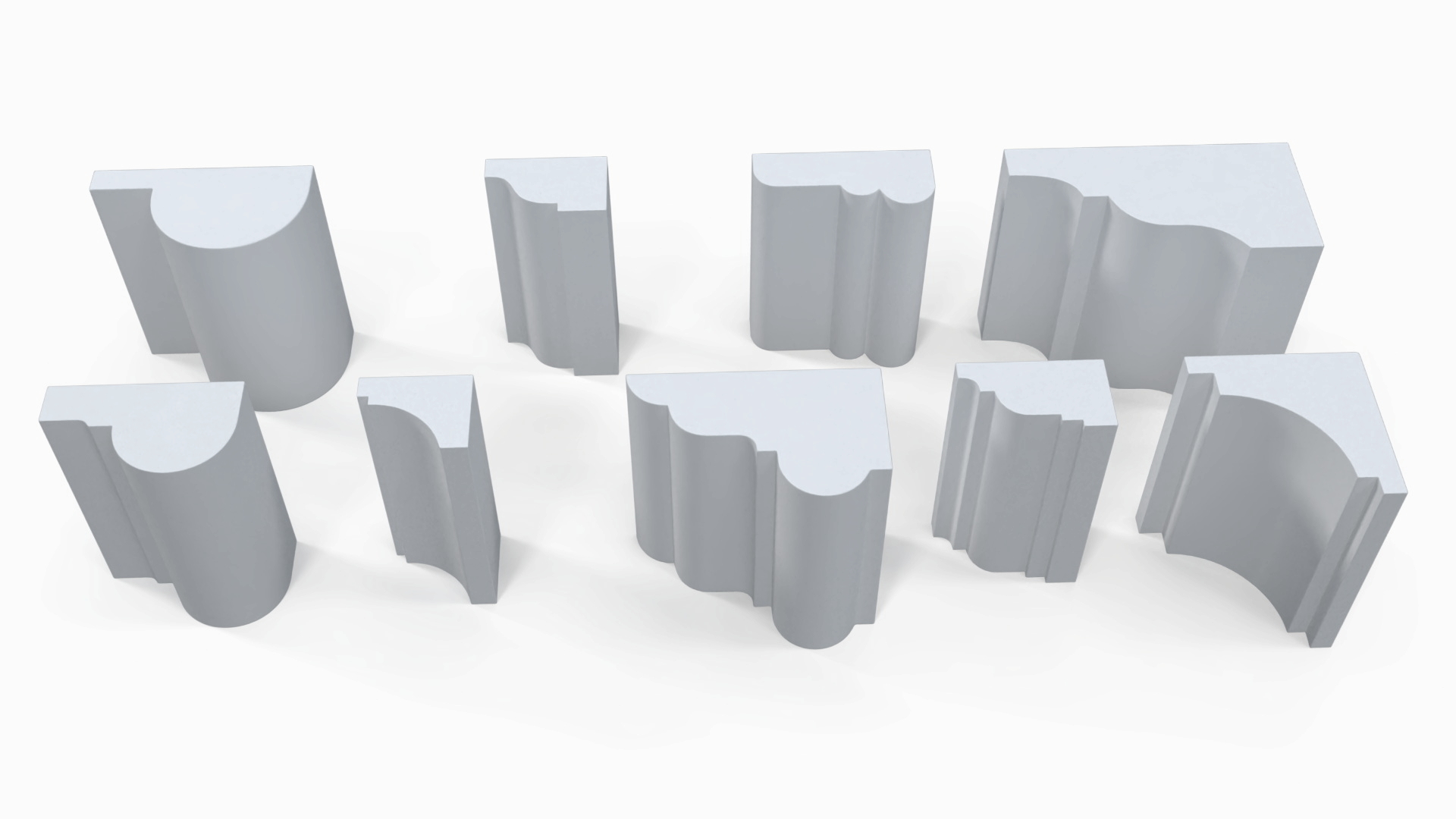 3D model Set Molding Gypsum Part 1