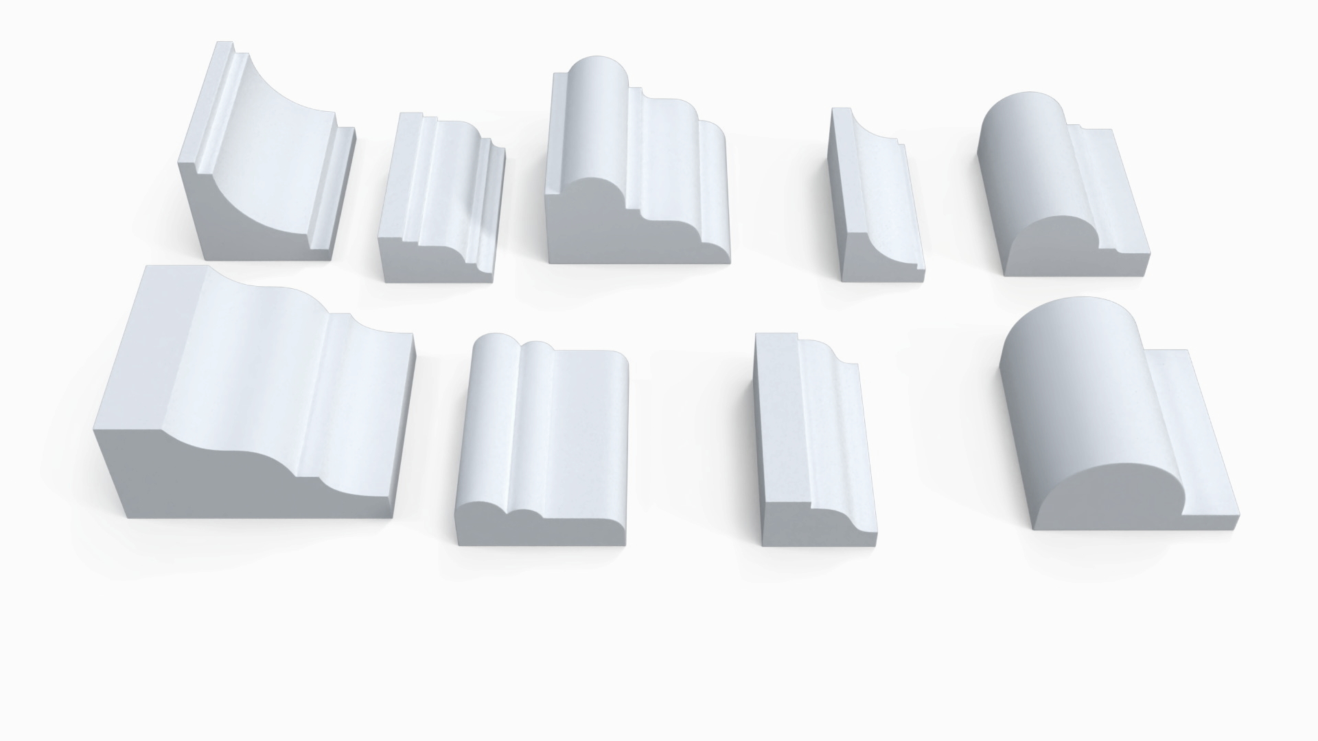 3D model Set Molding Gypsum Part 1
