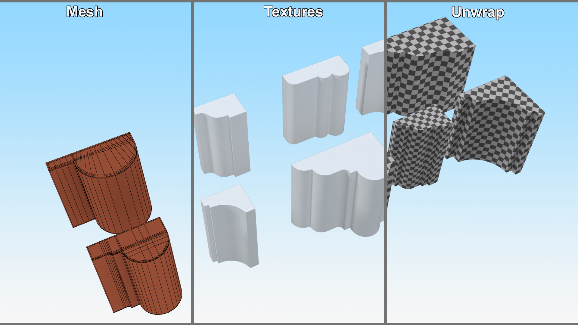 3D model Set Molding Gypsum Part 1