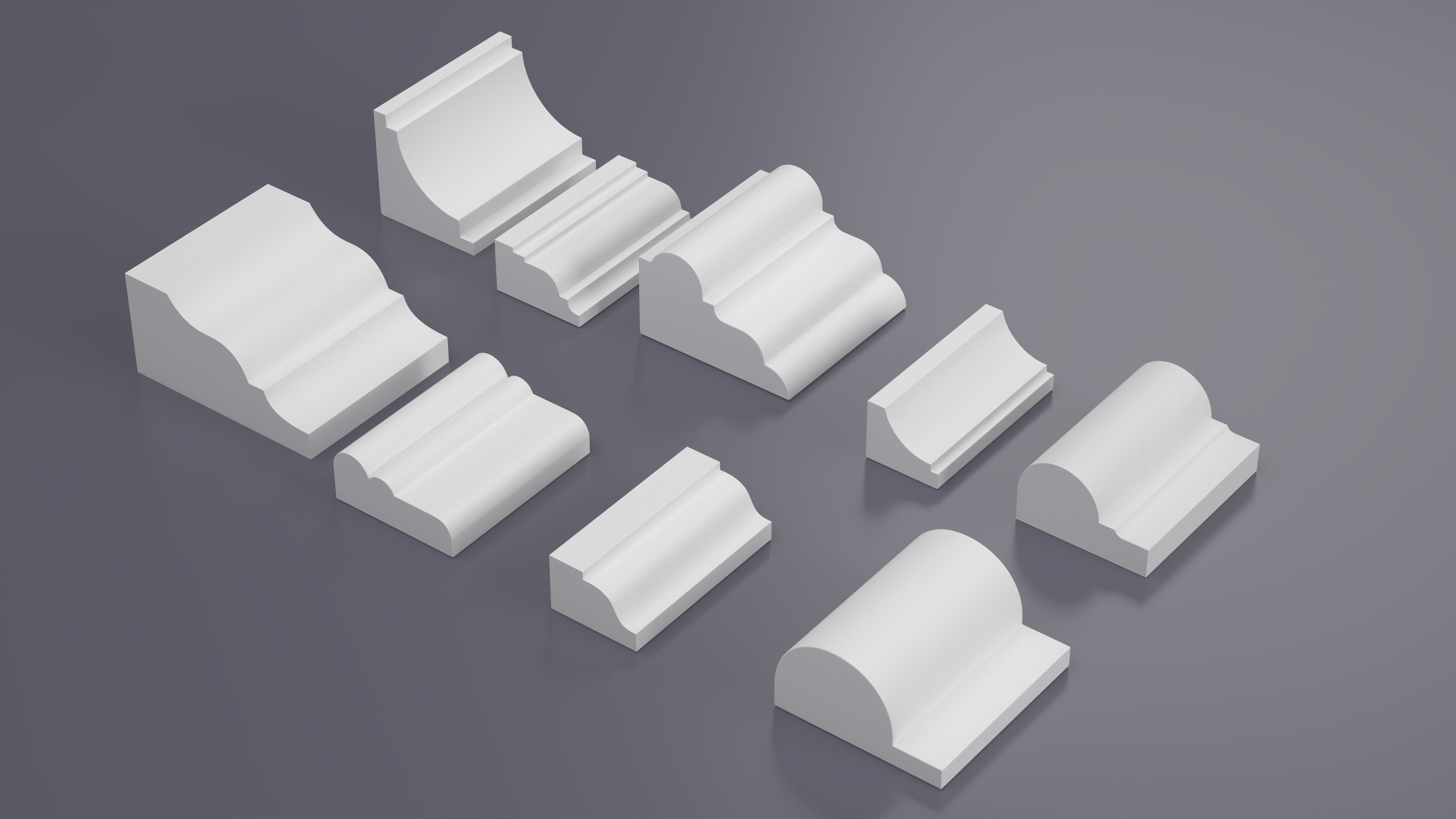 3D model Set Molding Gypsum Part 1